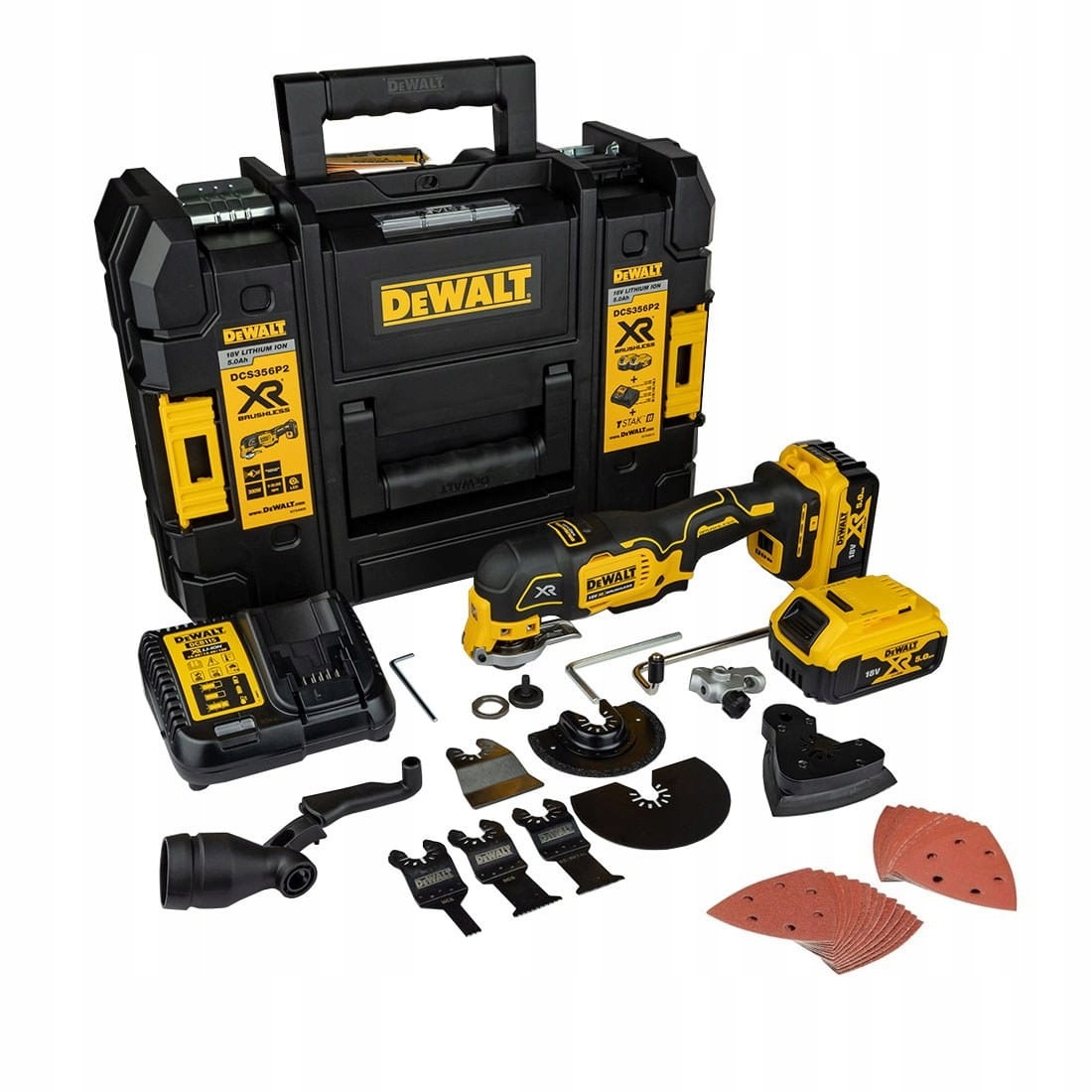 NARZĘDZIE WIELOFUNKCYJNE OSCYLACYJNE DEWALT DCS356P2 18V 2x5Ah XR MULTITOOL | DCS356P2-QW | 5035048726587