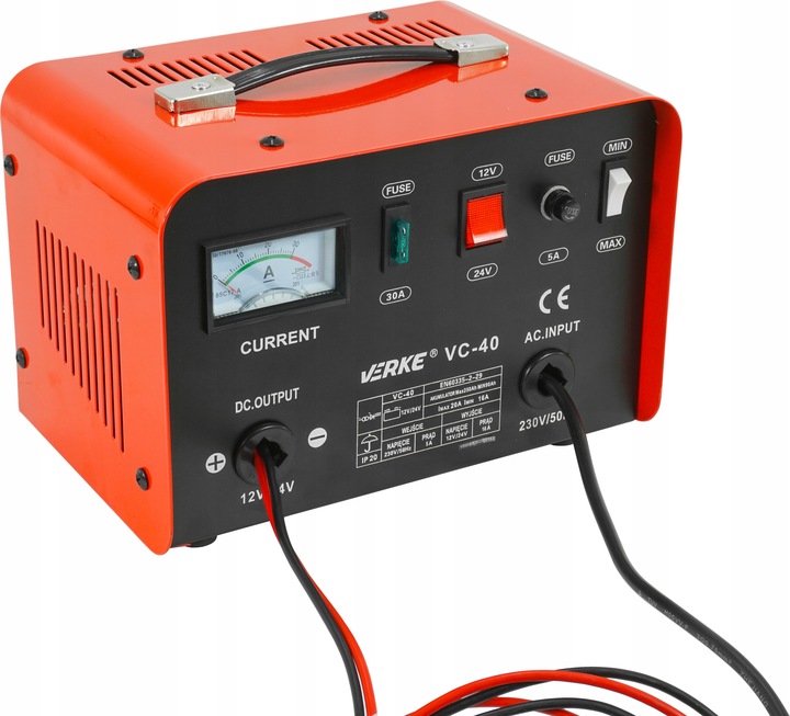 PROSTOWNIK SAMOCHODOWY DO AKUMULATORÓW 12V 24V 20A ŁADOWARKA AKUMULATORA | V80003 | 5902963490568