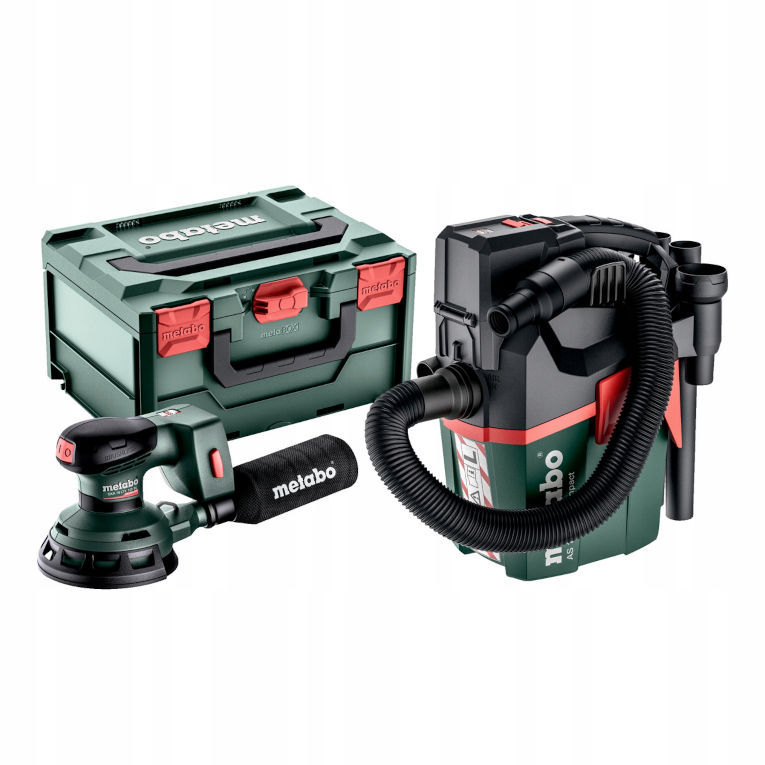 SZLIFIERKA MIMOŚRODOWA METABO SXA 18 LTX 125 BL + ODKURZACZ AS 18 L PC 18V | 691199000 | 4061792202849