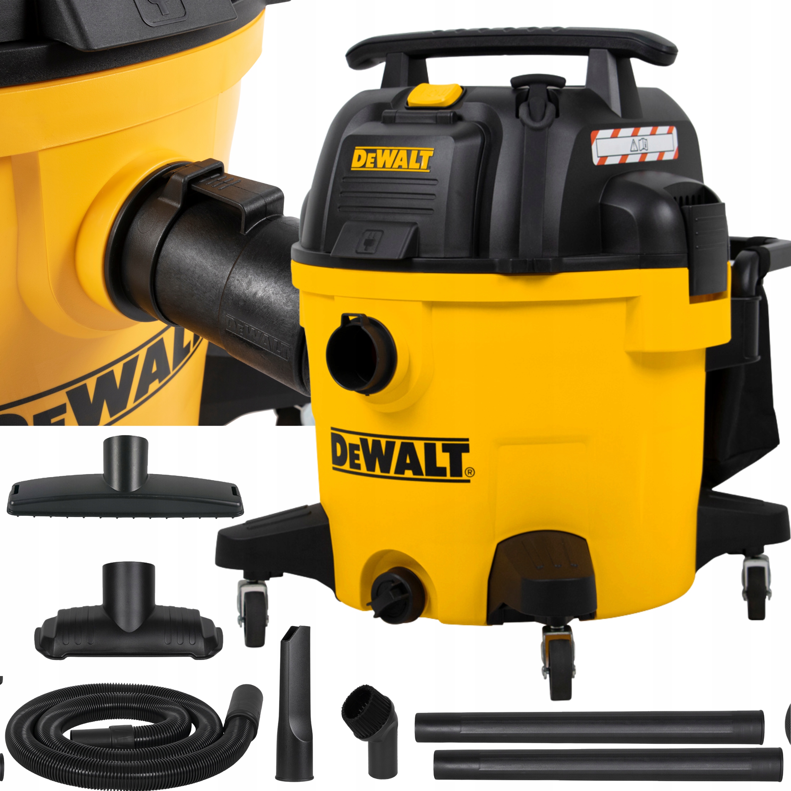 ODKURZACZ PRZEMYSŁOWY DeWalt DXV34PTA 1200 W 34 L z funkcją dmuchawy | DXV34PTA | 6921183003371