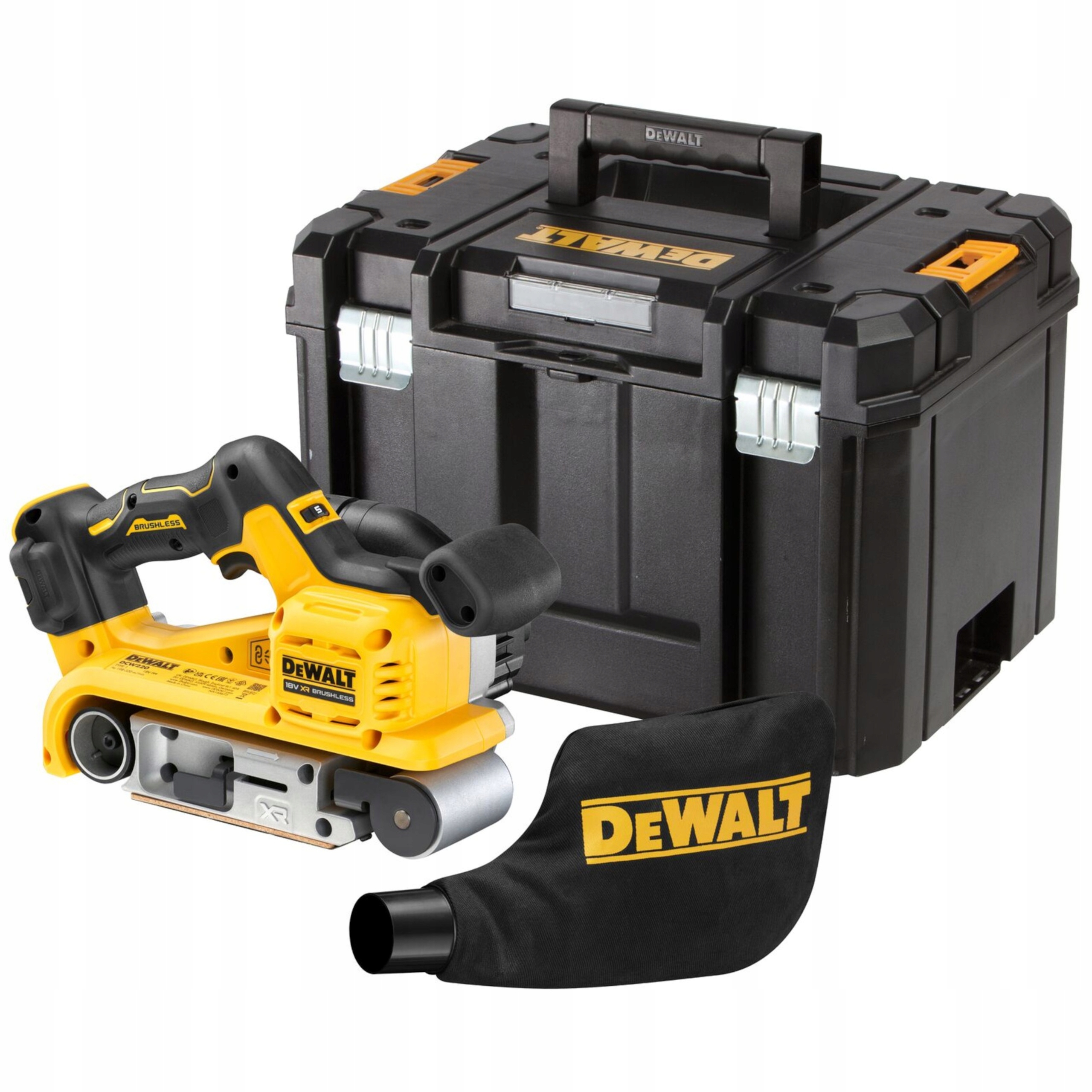 Szlifierka Taśmowa DeWALT DCW220NT 18V XR 75x533mm Bezszczotkowa WTC TSTAK | DCW220NT-XJ | 5035048793848