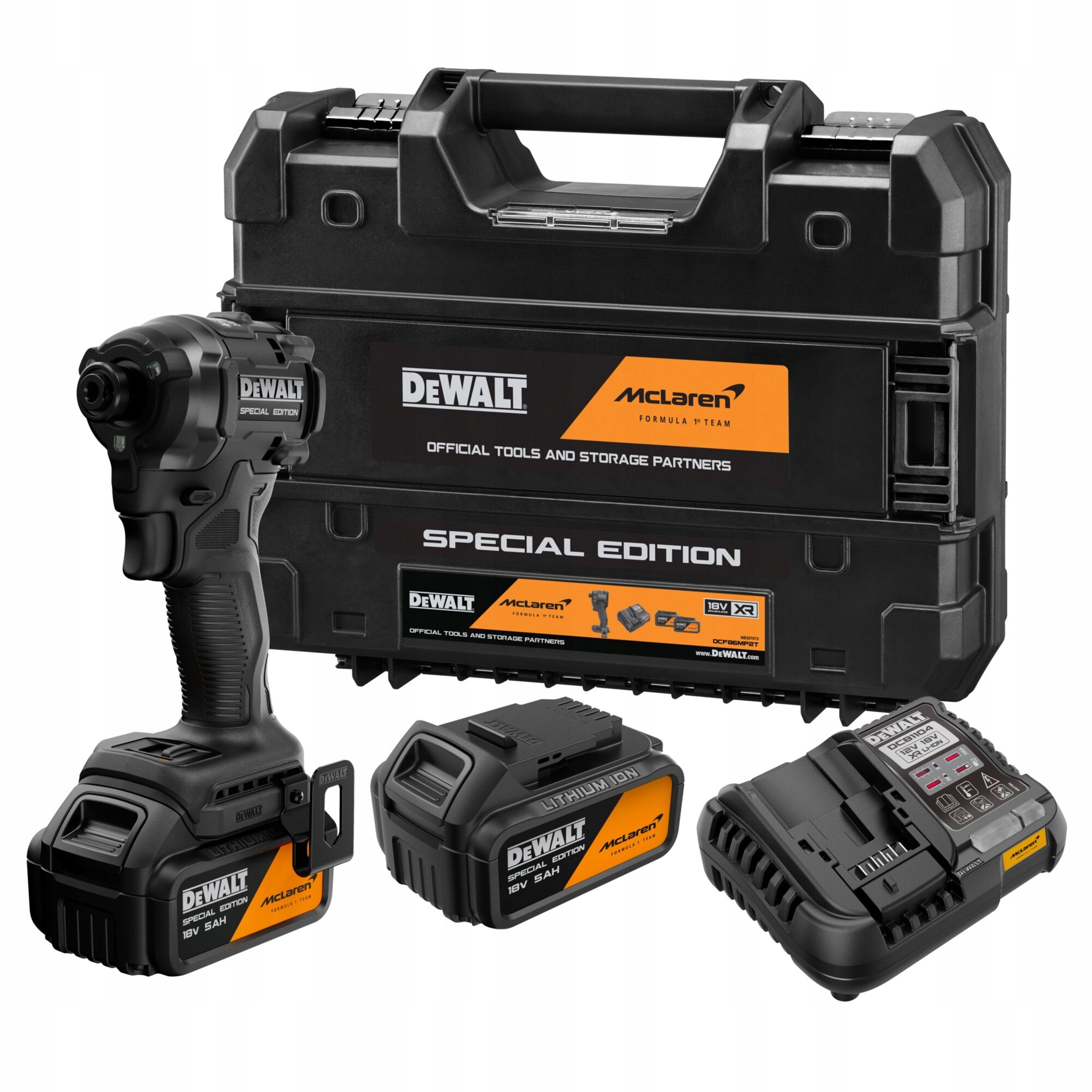 Zakrętarka Udarowa DeWALT DCF86MP2T x McLaren F1 205Nm 2x5Ah TSTAK | DCF86MP2T-QW | 5054905332969