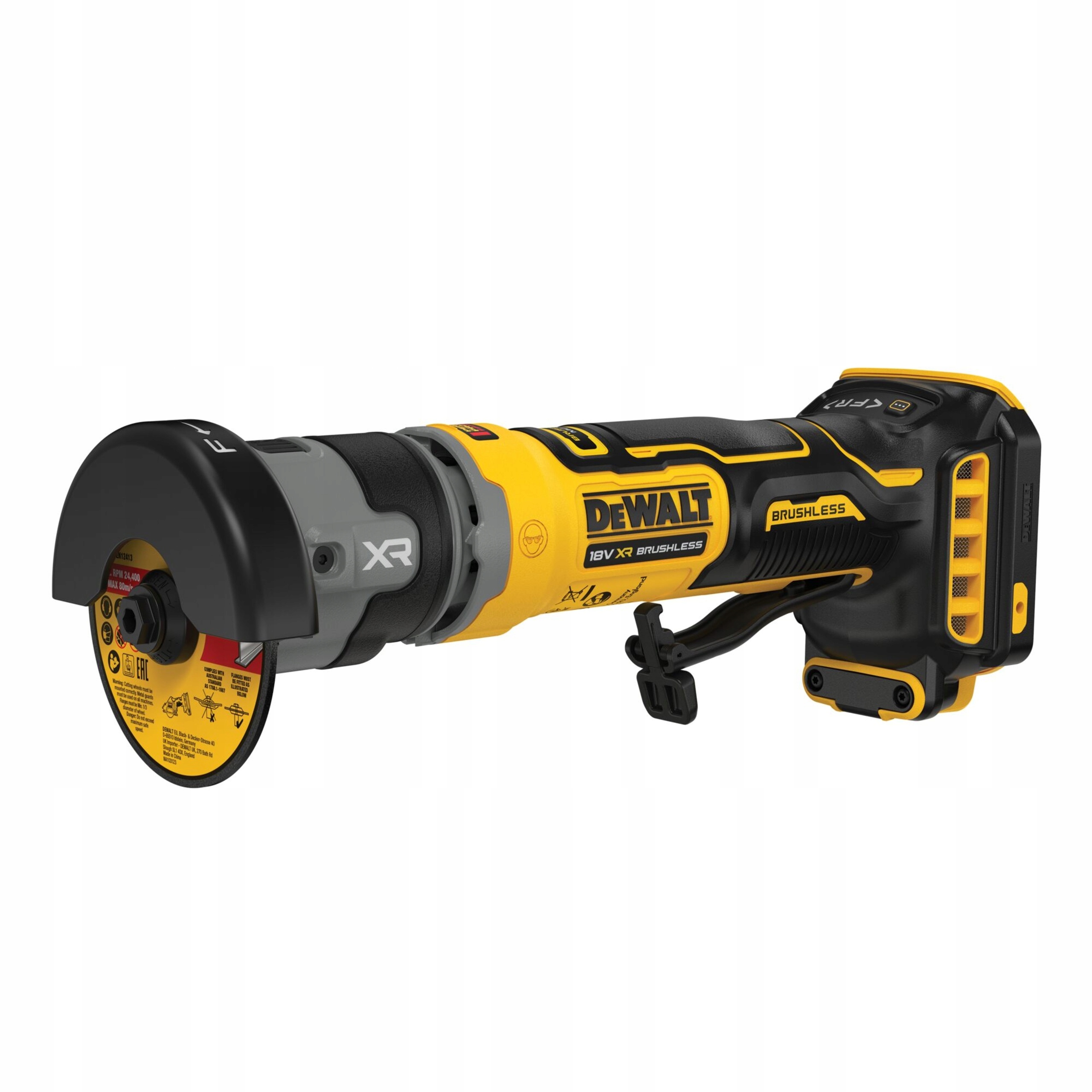 Mini Szlifierka DeWALT DCG430E2T 76mm 18V XR COMPACT 2x1.7Ah BL TSTAK | DCG430E2T-QW | 5035048842652