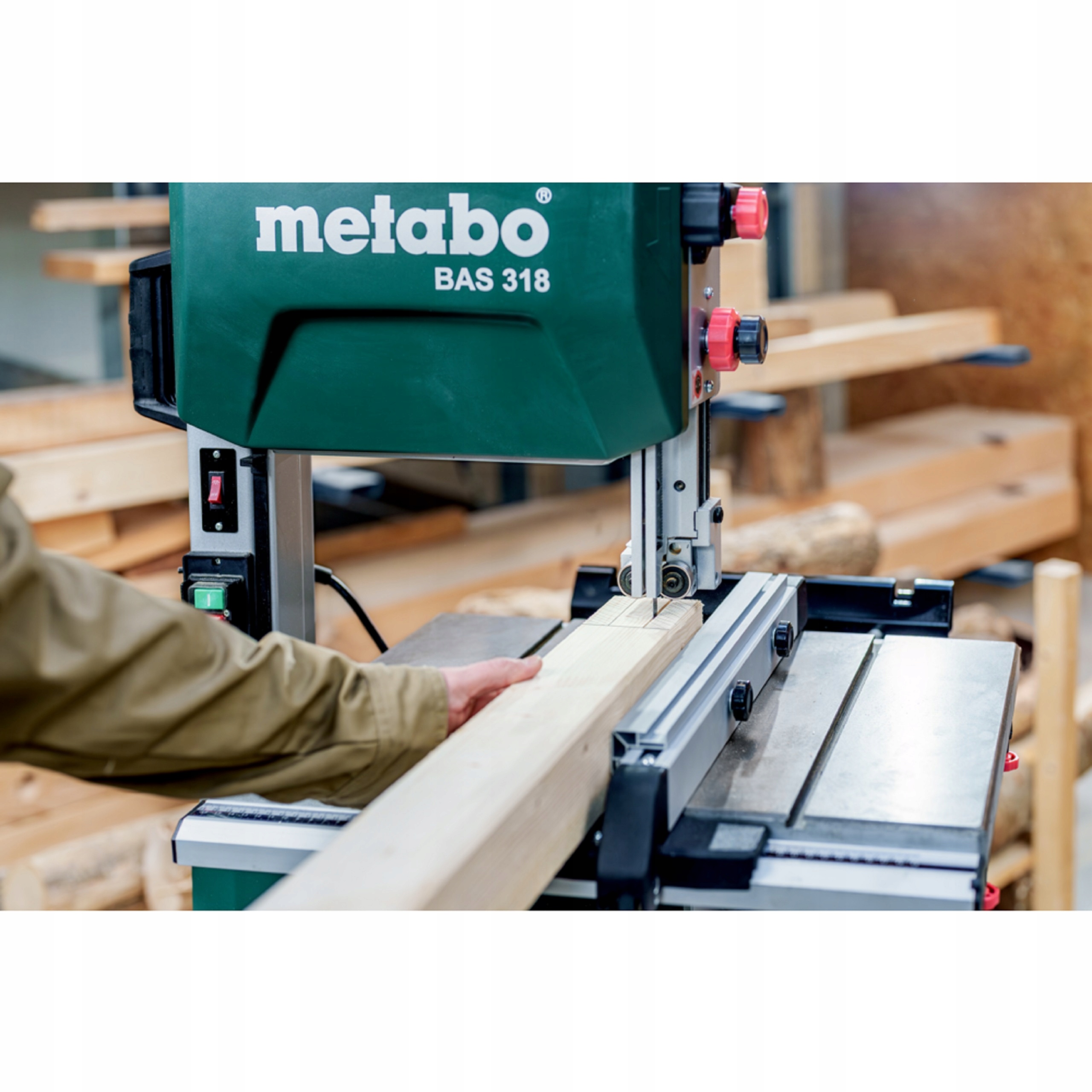 Pilarka Taśmowa Metabo BAS 318 Precision WNB 900W Podstawa Koła | 619009000 | 4007430304902