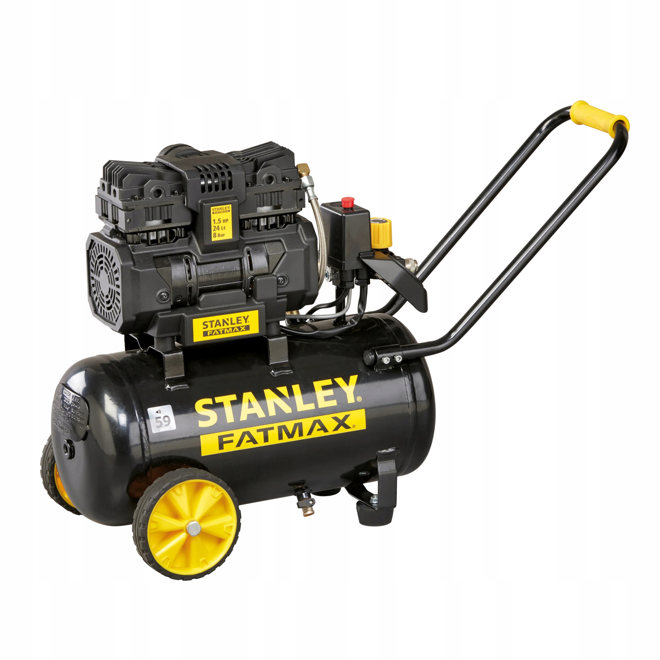 Kompresor Bezolejowy Stanley Fatmax 24L 8bar Cichy Silent B2CC304STF580 | B2CC304STF580 | 8016738796681