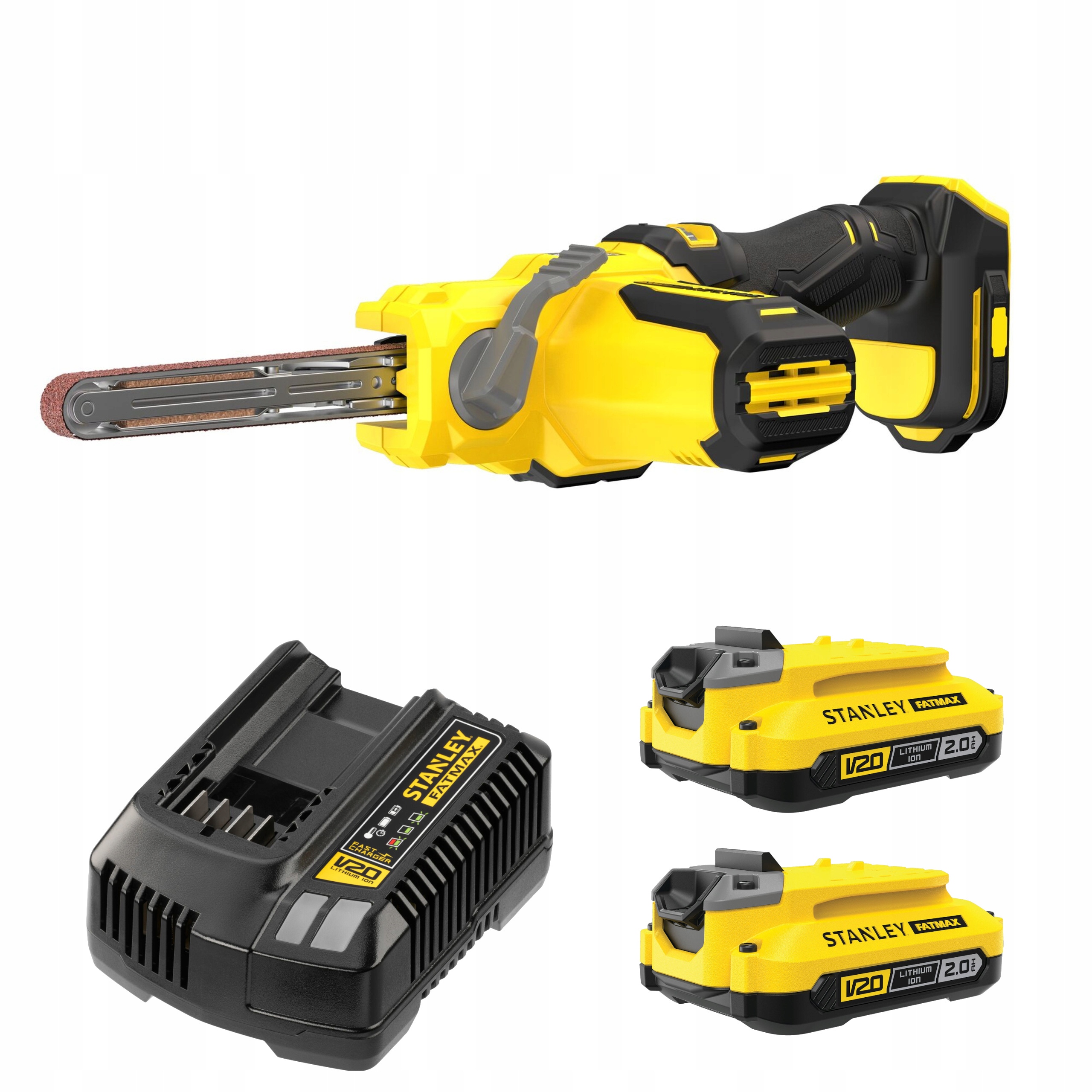 Szlifierka Pilnik Taśmowy Stanley Fatmax SFMCE210D2K V20 13mm 2x2Ah Kufer | SFMCE210D2K-QW | 5035048810071
