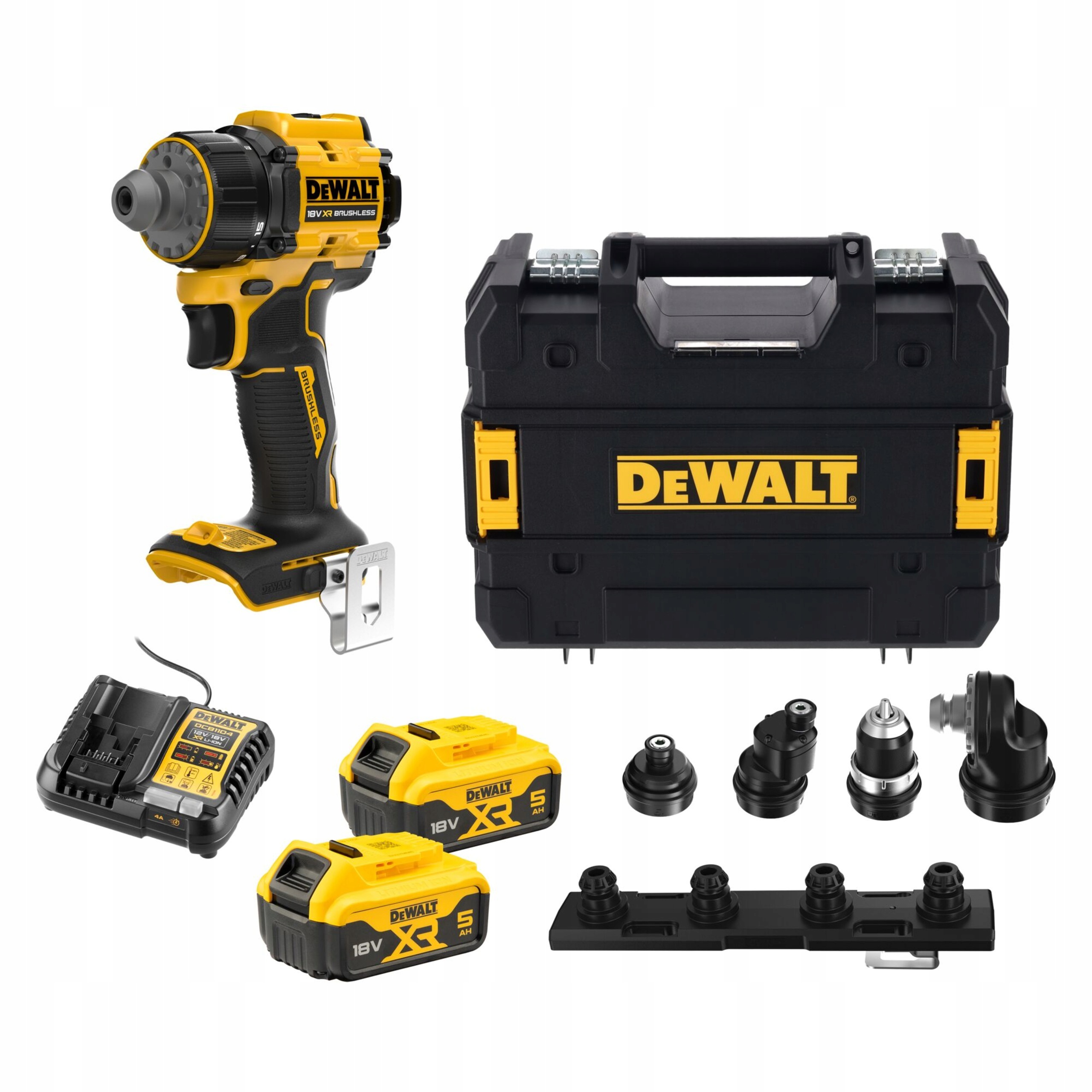 Wkrętarka Wielogłowicowa DeWALT DCD803P2T 18V XR 2x5Ah 4 Głowice TSTAK | DCD803P2T-QW | 5035048838129