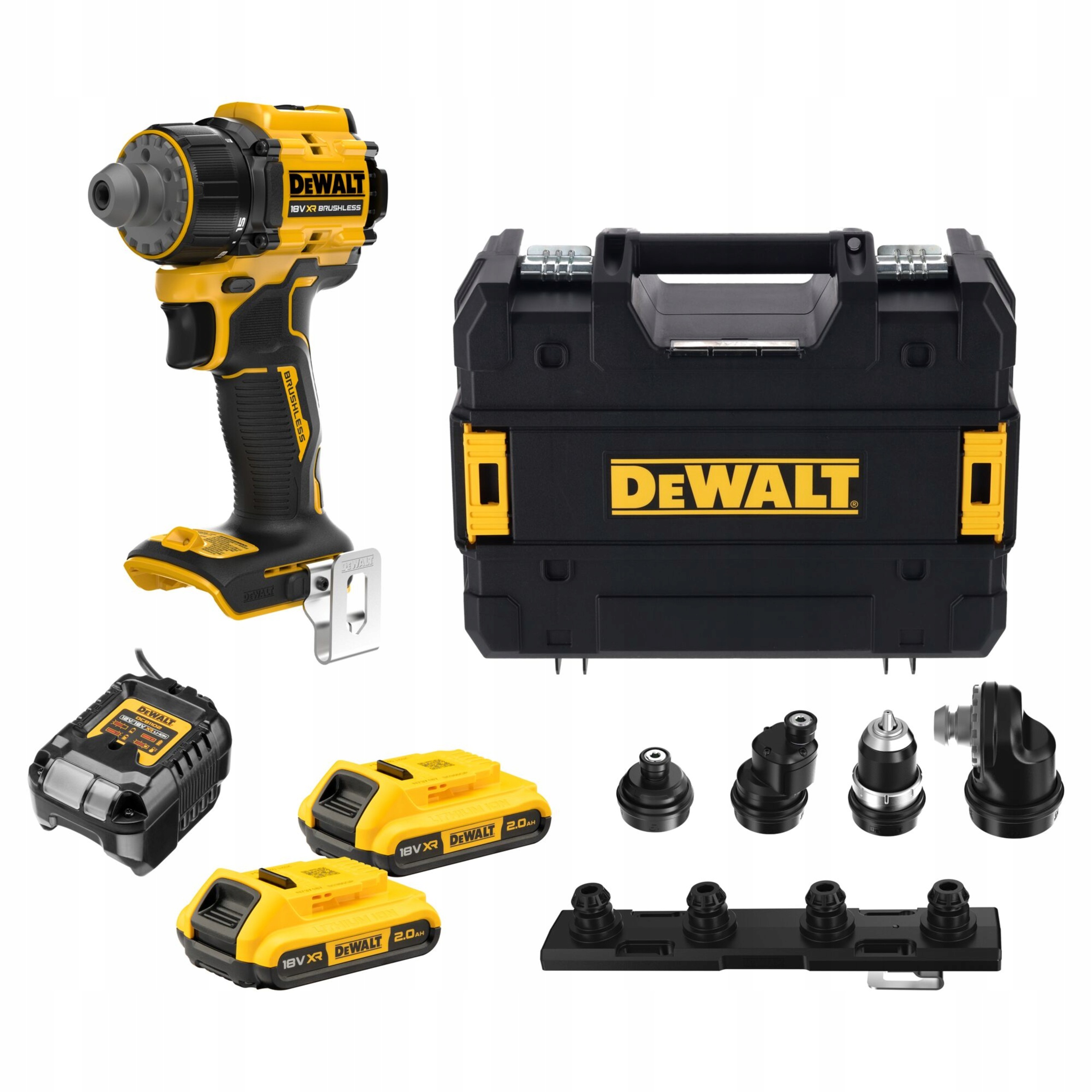 Wkrętarka Wielogłowicowa DeWALT DCD803D2T 18V XR 2x2Ah 4 Głowice TSTAK | DCD803D2T-QW | 5035048838099