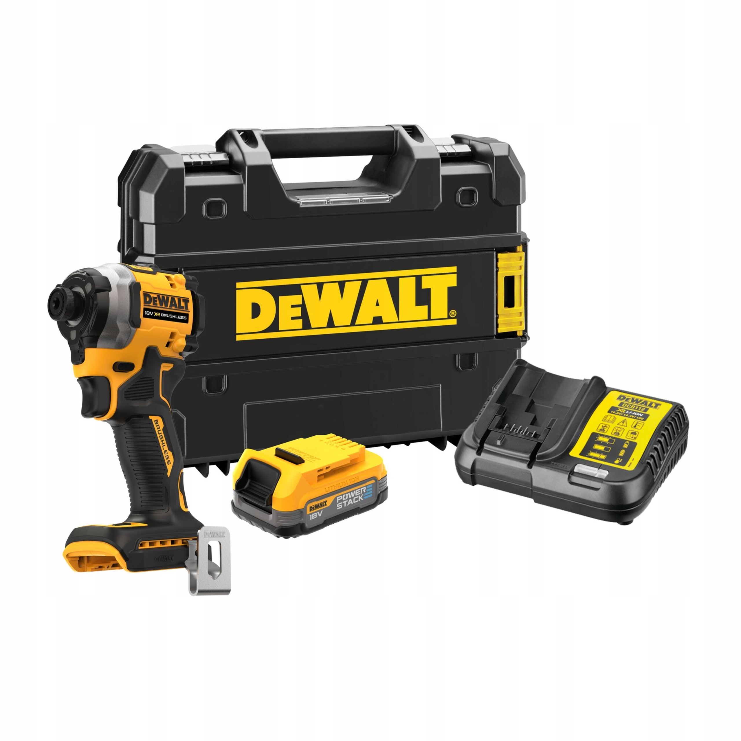 Zakrętarka Udarowa DeWALT DCF850E1T 18V 206Nm PowerStack 1.7Ah TSTAK | DCF850E1T-QW | 5035048788288