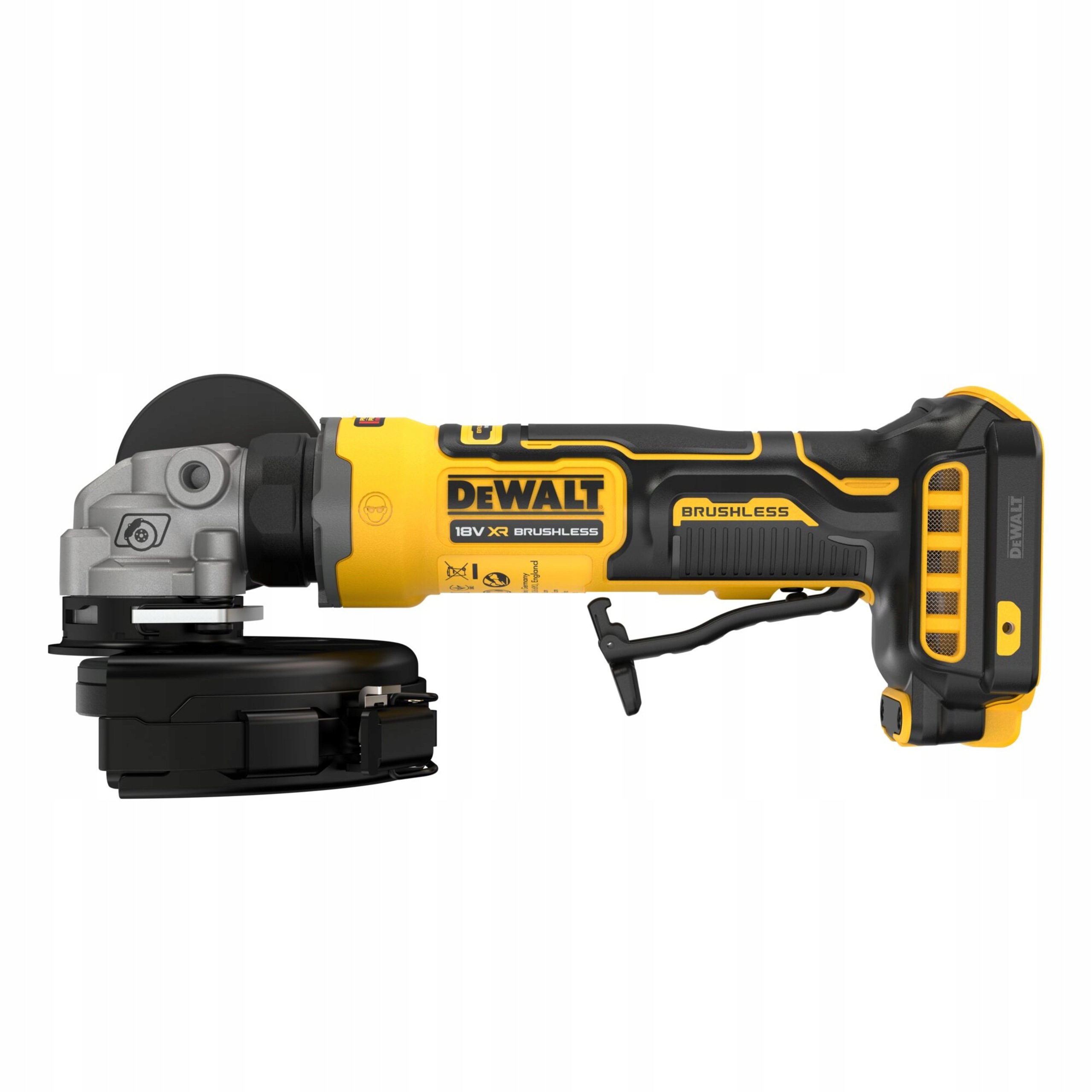 Szlifierka Kątowa Akumulatorowa DeWALT DCG404N 18V 125mm Solo Bezszczotkowa | DCG404N-XJ | 5035048834510