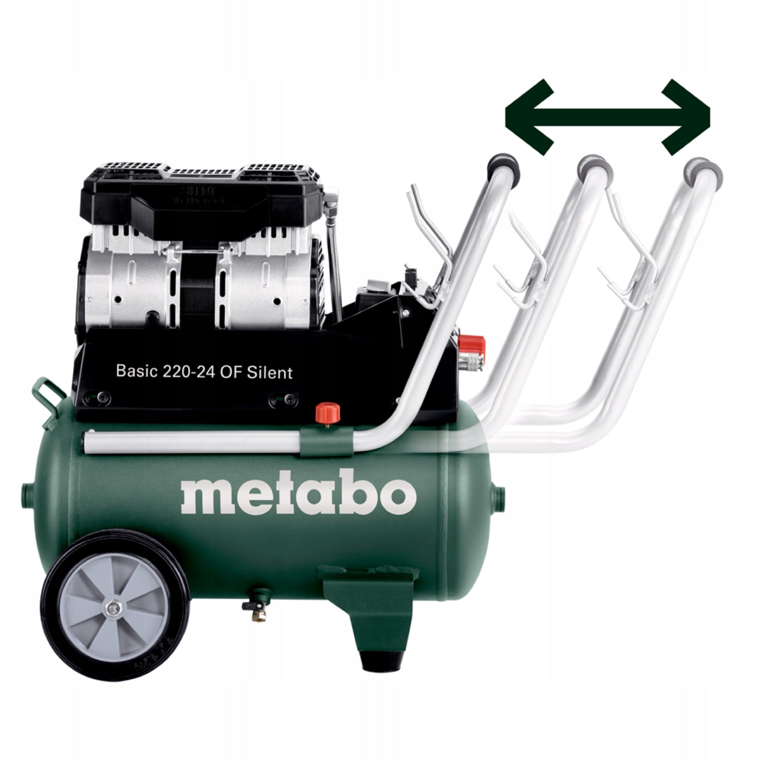 Kompresor Bezolejowy Metabo Basic 220-24 OF Silent 24L Cichy Sprężarka | 601593000 | 4061792270169