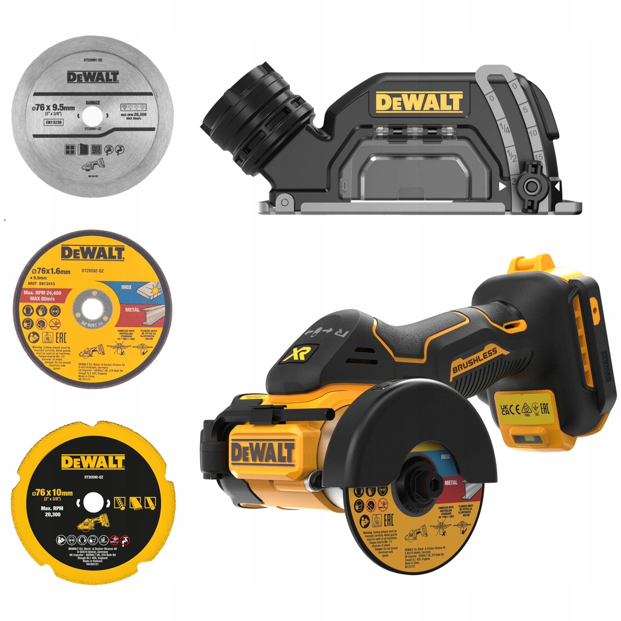 Mini Przecinarka Akumulatorowa DeWALT DCS438N 18V 76mm Szlifierka Kątowa | DCS438N-XJ | 5035048747759