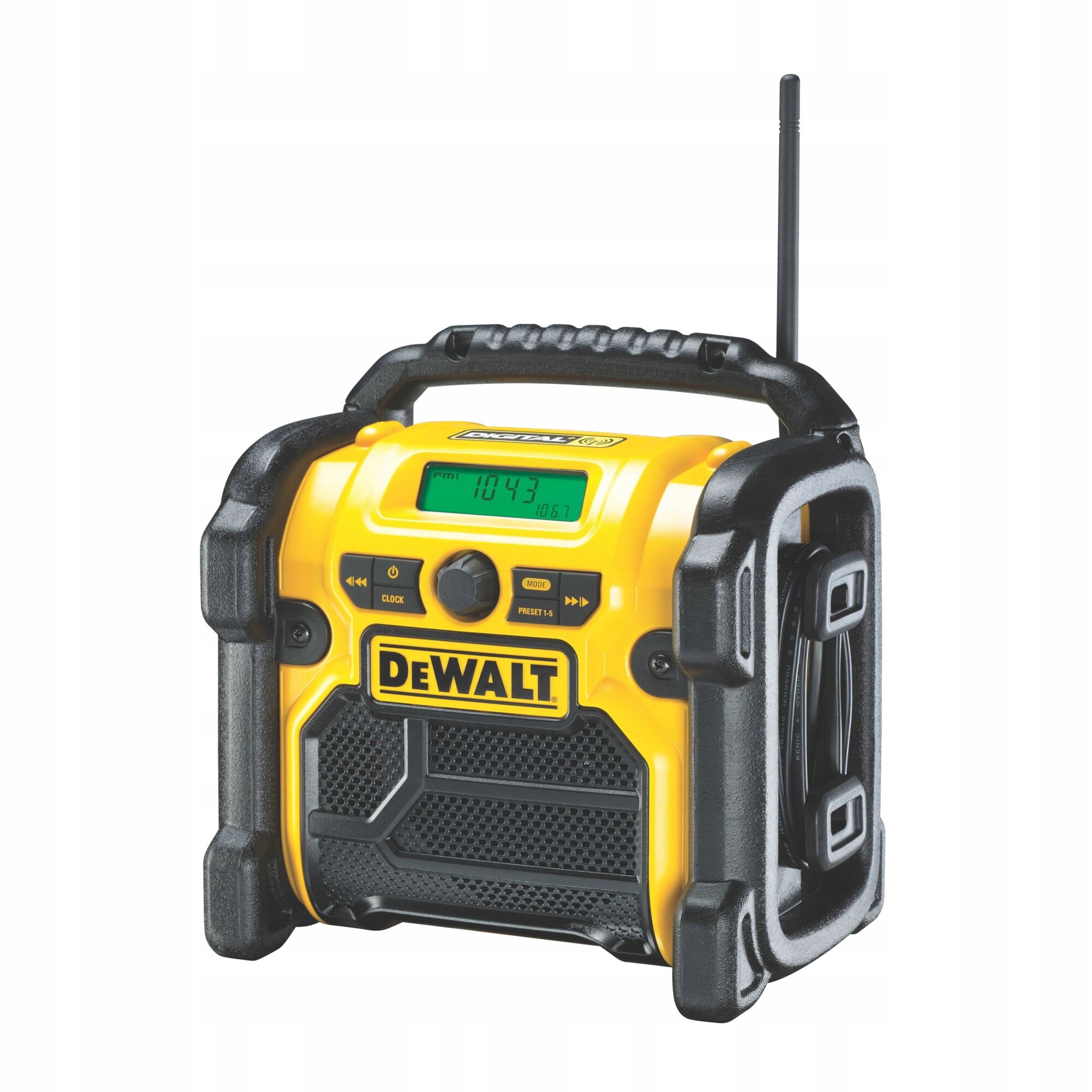 Radio Budowlane DeWALT DCR020-QW DAB+ FM 230V 12V 18V 54V AUX USB | DCR020-QW | 5035048459256