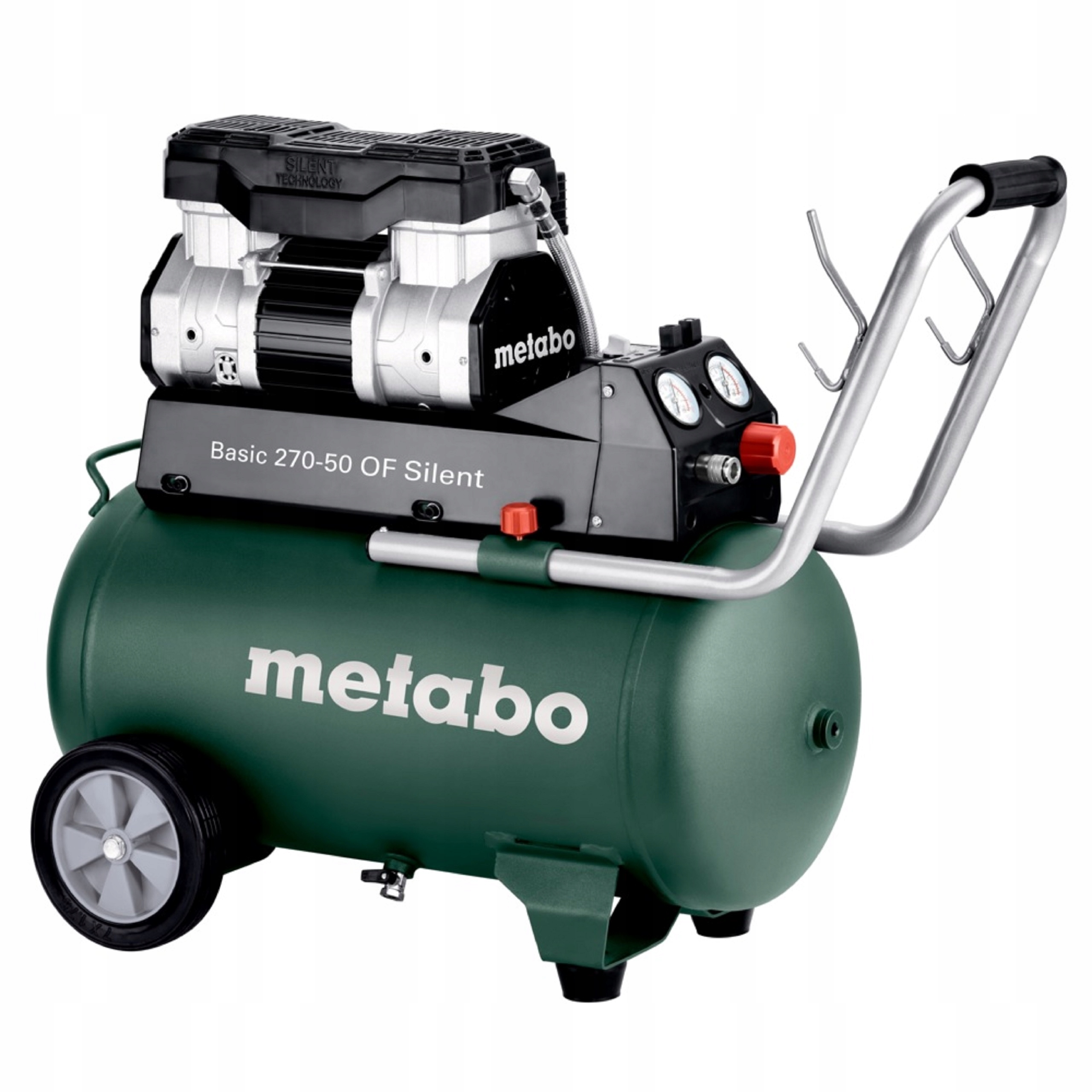 Kompresor Bezolejowy Cichy Metabo Basic 270-50 OF Silent 10 bar 50L | 601594000 | 4061792270183