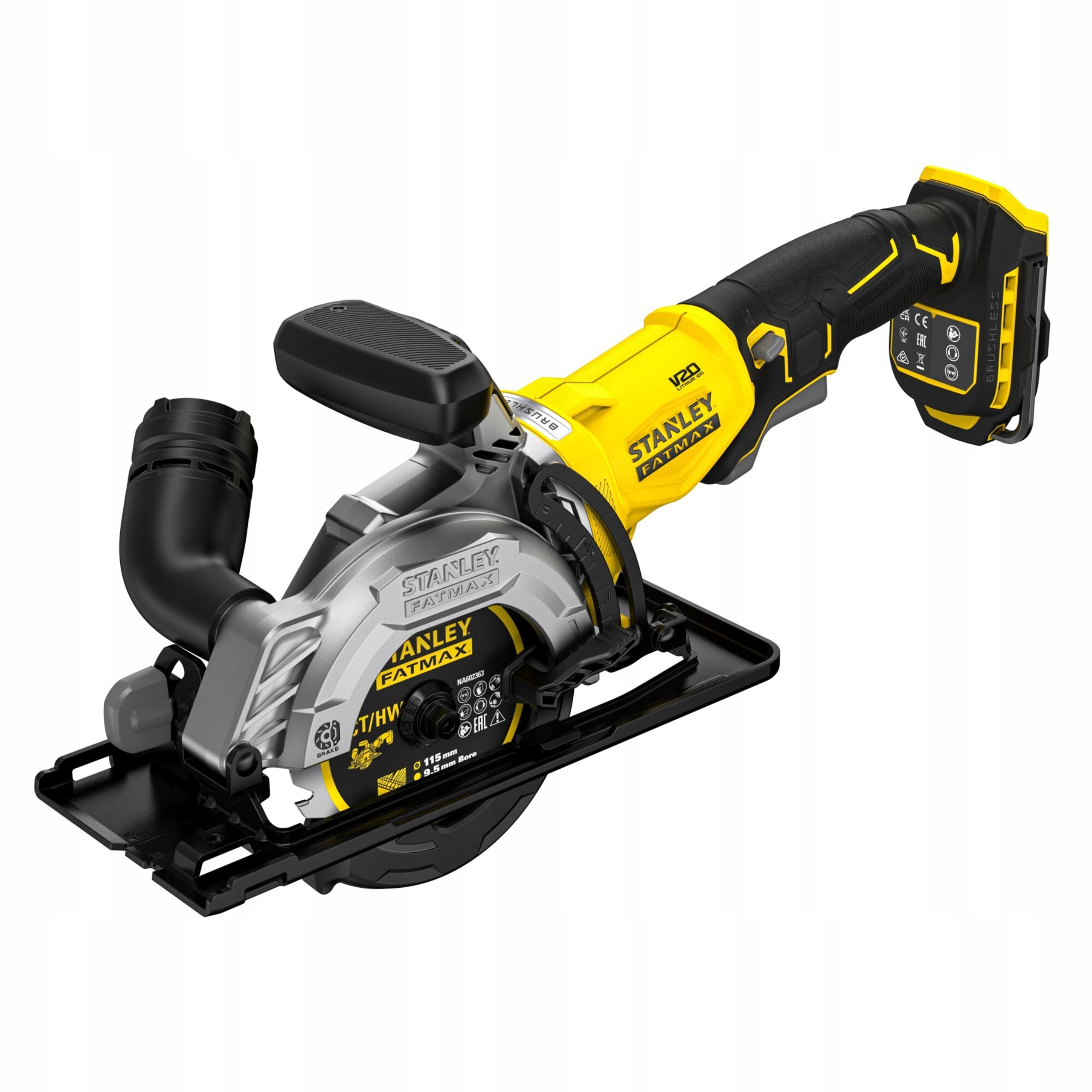 Mini Piła Pilarka Tarczowa STANLEY FATMAX SFMCS515B V20 115mm Akumulatorowa | SFMCS515B-XJ | 5035048839843