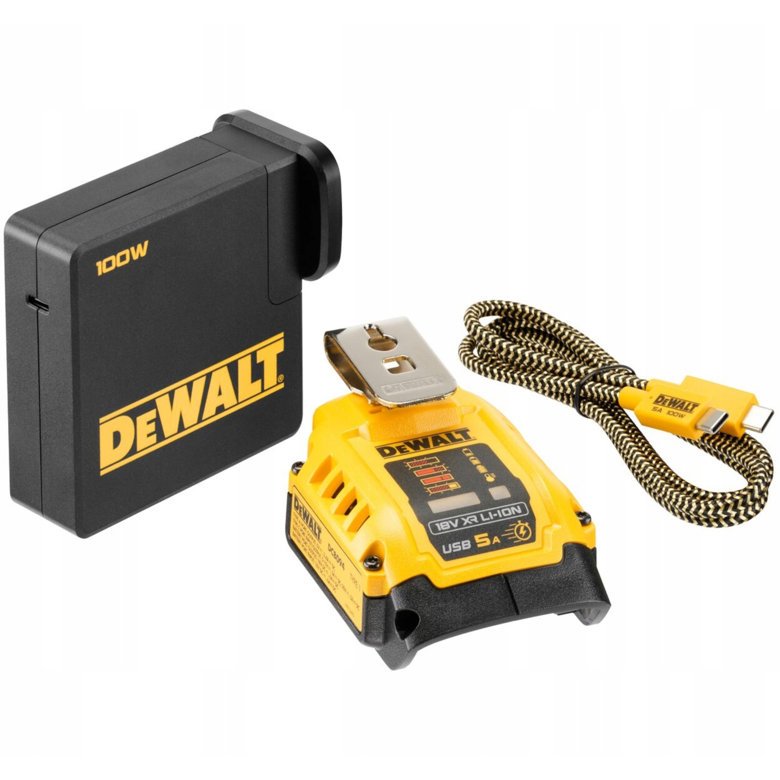Ładowarka USB Adapter DeWALT DCB094K 18V 54V FlexVolt 100W | DCB094K-QW | 5054905302313