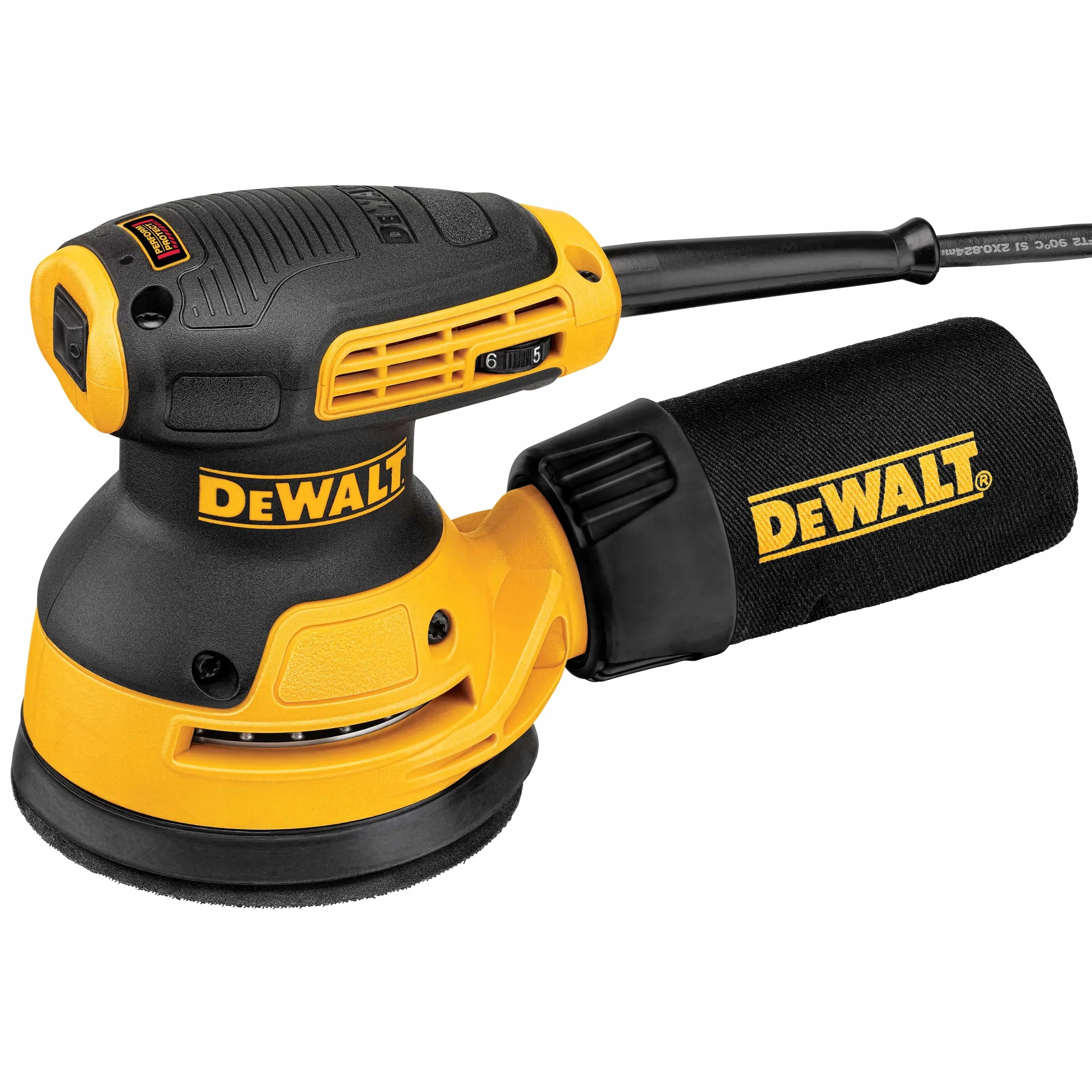 Szlifierka Mimośrodowa DeWALT DWE6423-QS 280W 125mm Regulacja AirLock | DWE6423-QS | 5035048553954