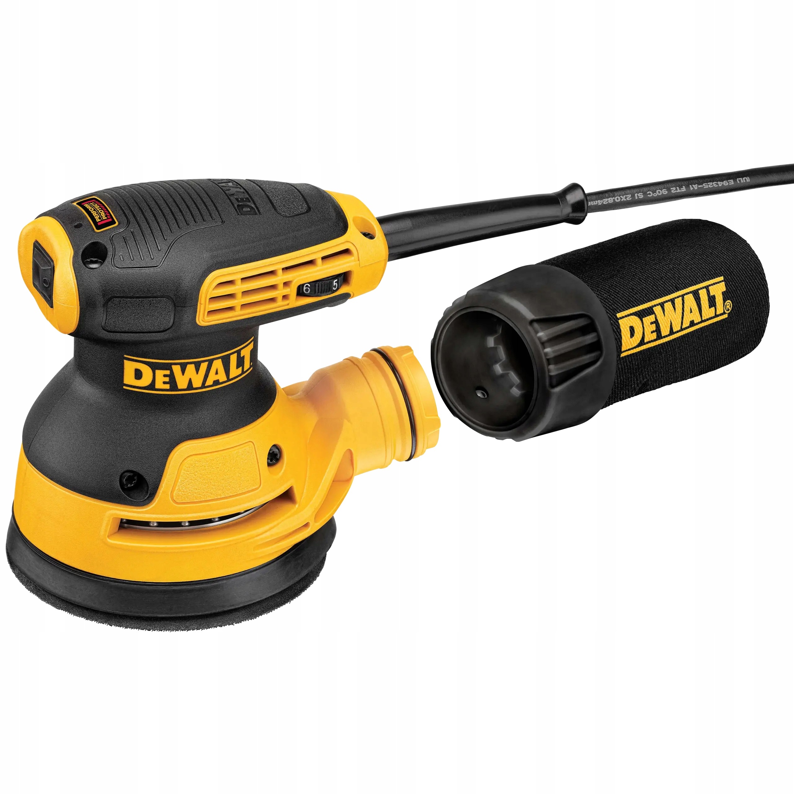 Szlifierka Mimośrodowa DeWALT DWE6423-QS 280W 125mm Regulacja AirLock | DWE6423-QS | 5035048553954