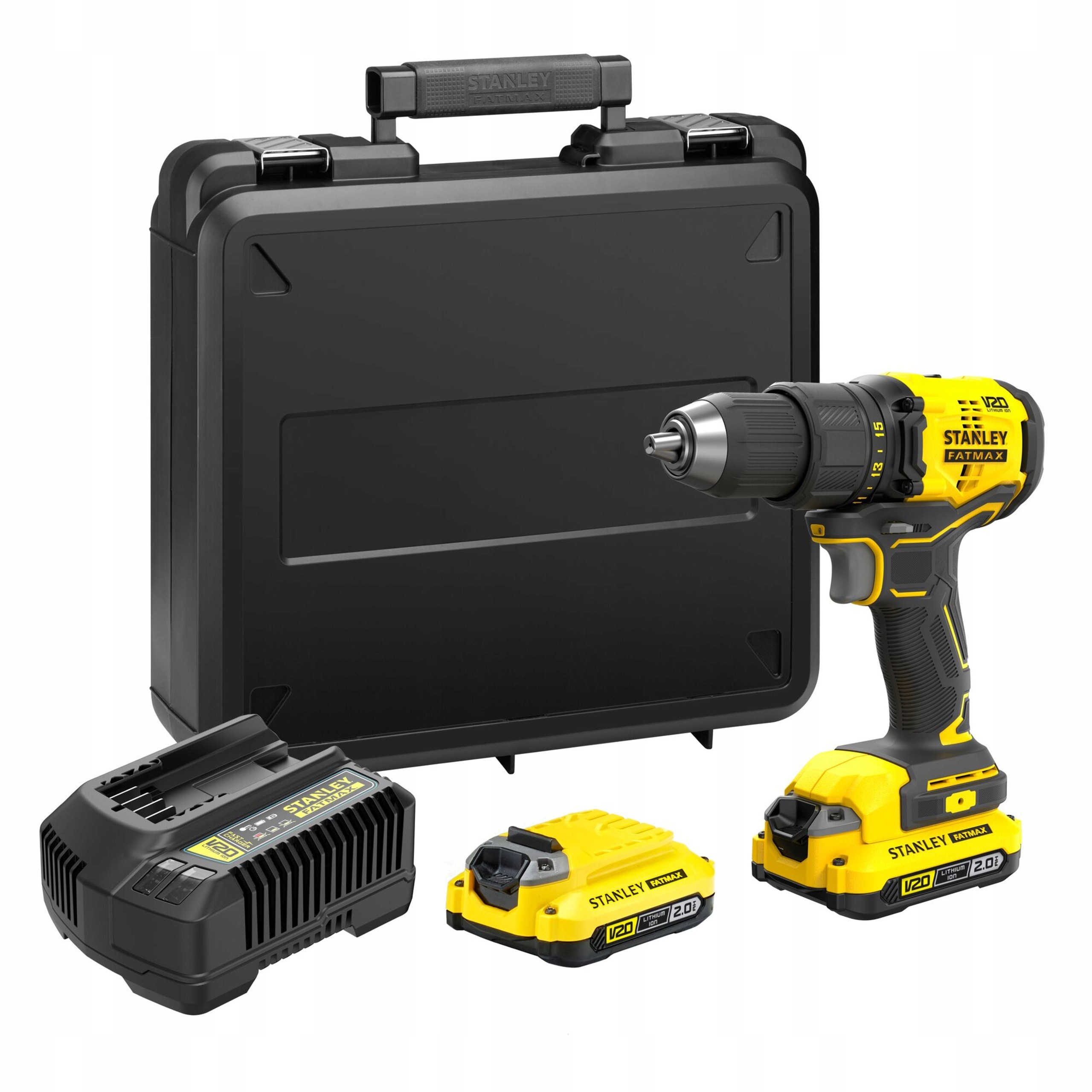 Wiertarko-Wkrętarka STANLEY FATMAX SFMCD710D2K V20 60Nm 2x2Ah 18V Walizka | SFMCD710D2K-QW | 5035048735121