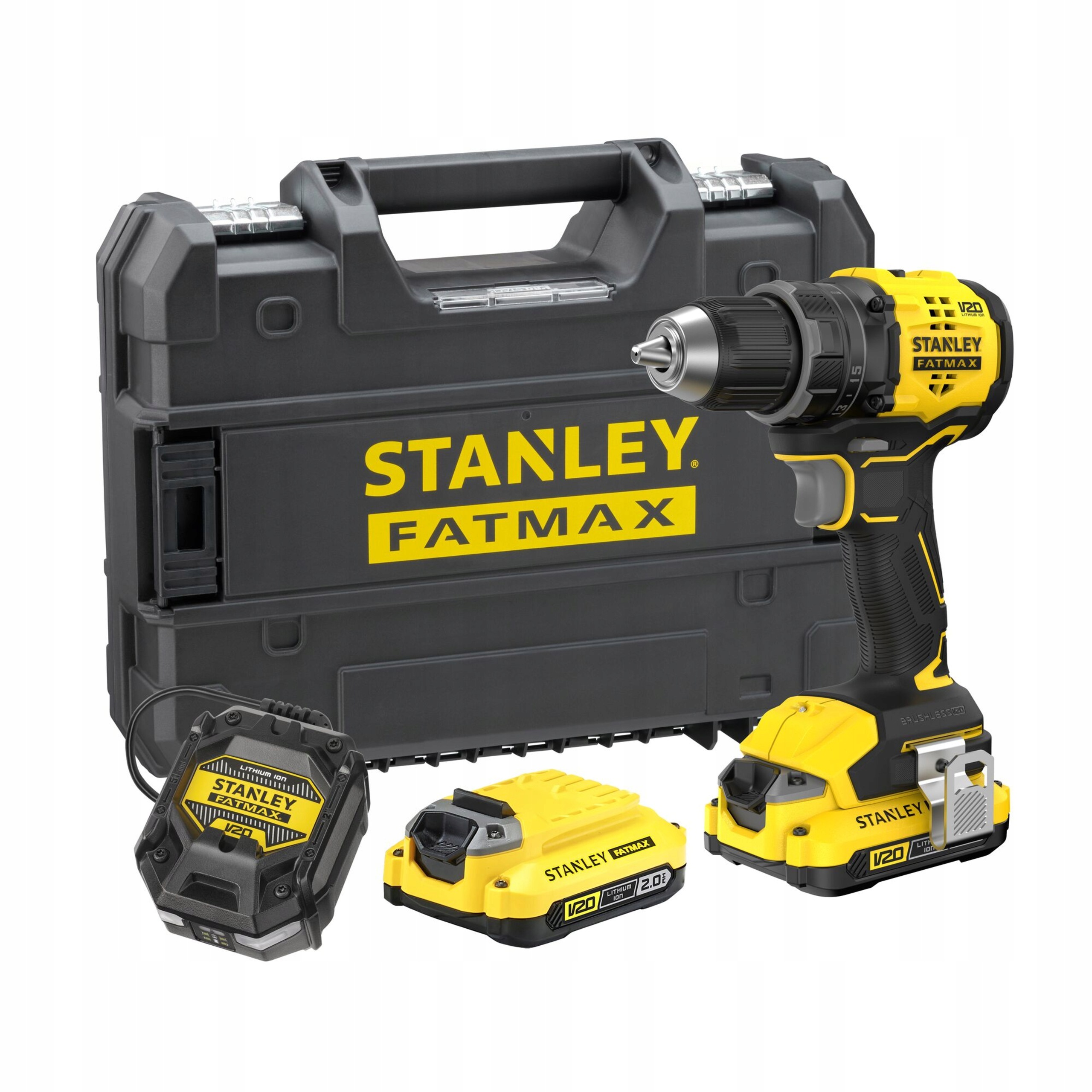 Wiertarko-Wkrętarka STANLEY FATMAX SFMCD714D2T V20 60Nm 2x2Ah Bezszczotkowa | SFMCD714D2T-QW | 5035048843116