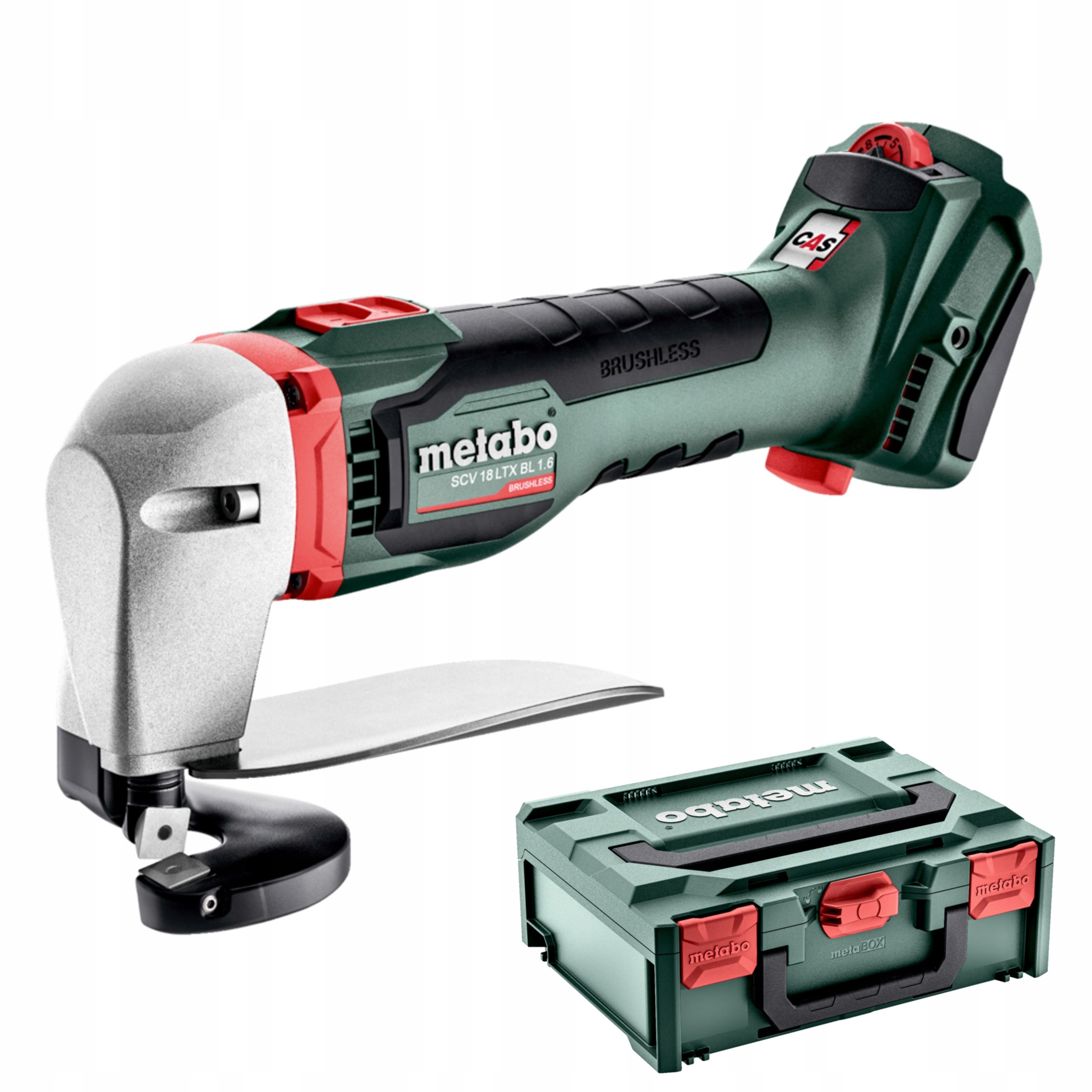 Nożyce do Blachy Metabo SCV 18 LTX BL 1.6 18V Akumulatorowe metaBOX | 601615840 | 4061792183339