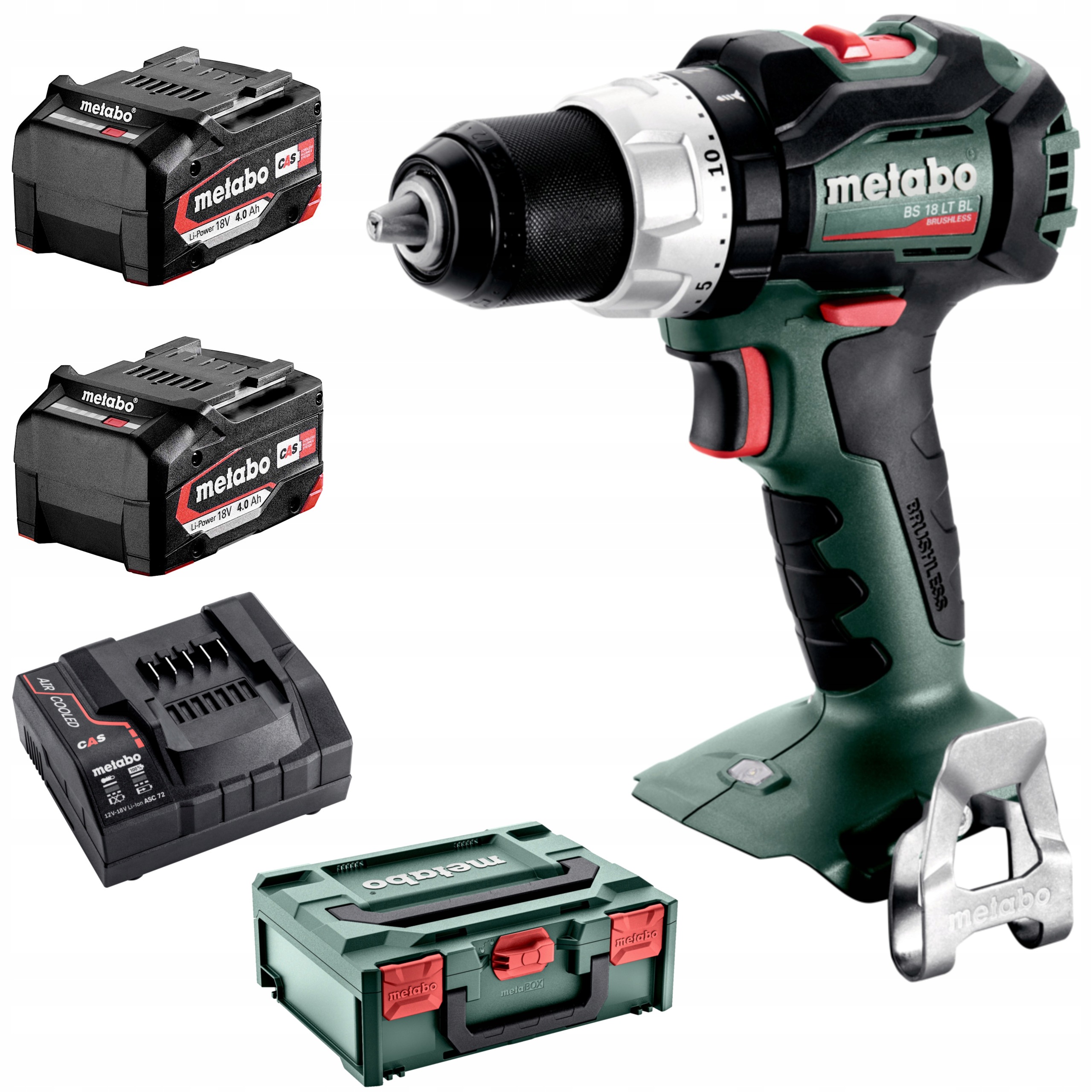 Wiertarko-Wkrętarka Metabo BS 18 LT BL 75Nm 18V 2x4.0Ah metaBOX | 602325500 | 4007430326317