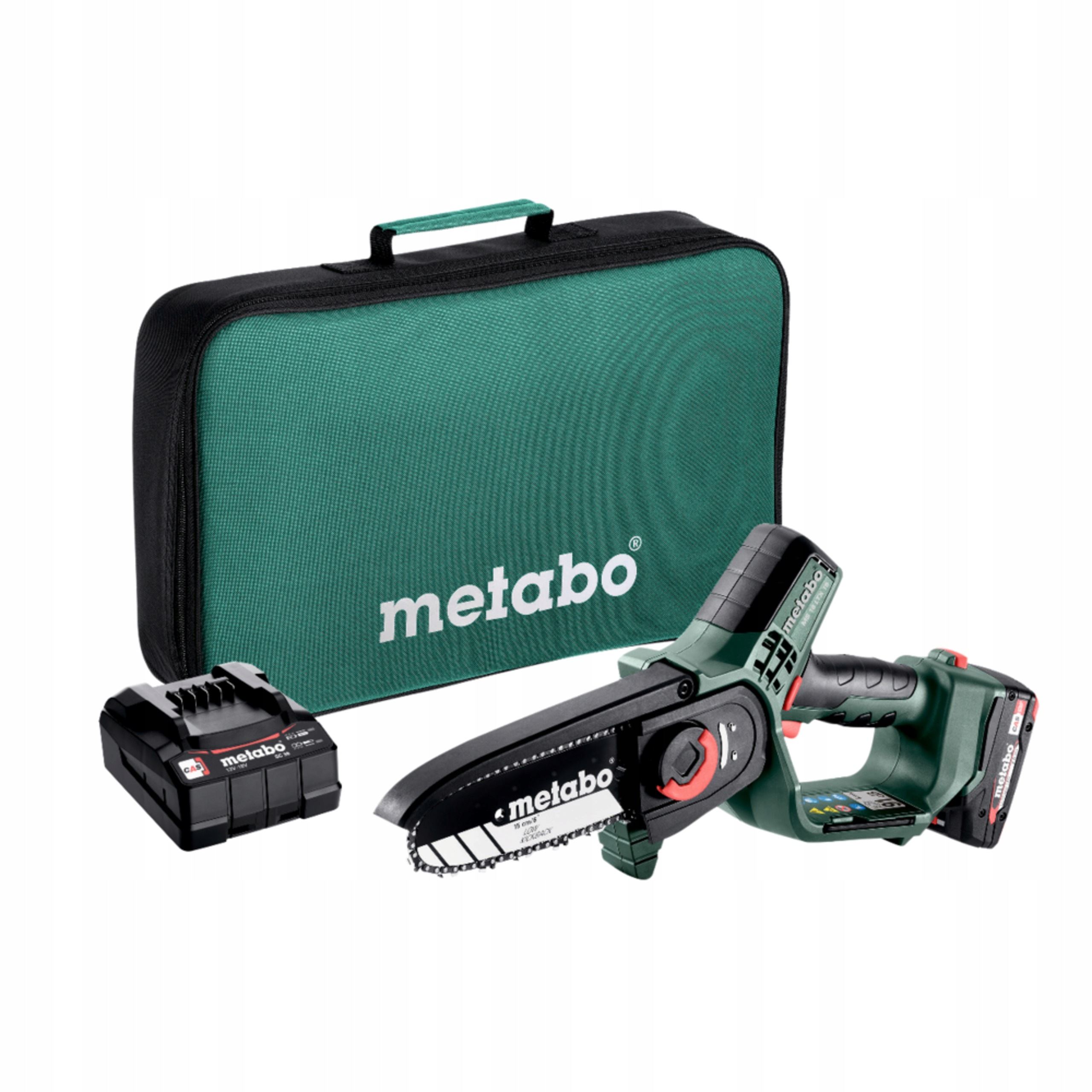 Pilarka Łańcuchowa Akumulatorowa Metabo MS 18 LTX 15 15cm 18V 1x2Ah Torba | 600856500 | 4061792244597