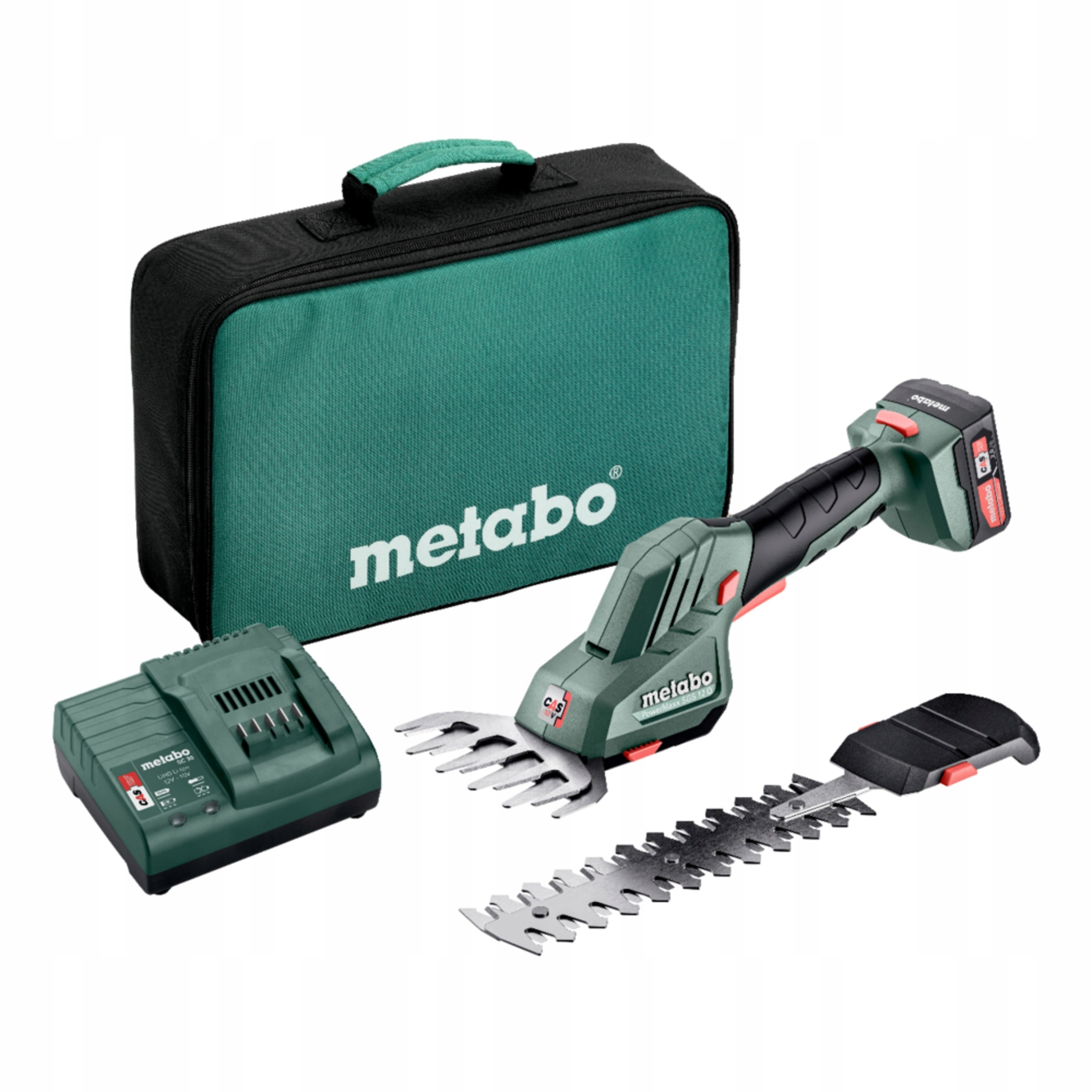 Nożyce do Trawy i Krzewów Metabo PowerMaxx SGS 12 Q 12V 1x2Ah Torba | 601608500 | 4061792185227