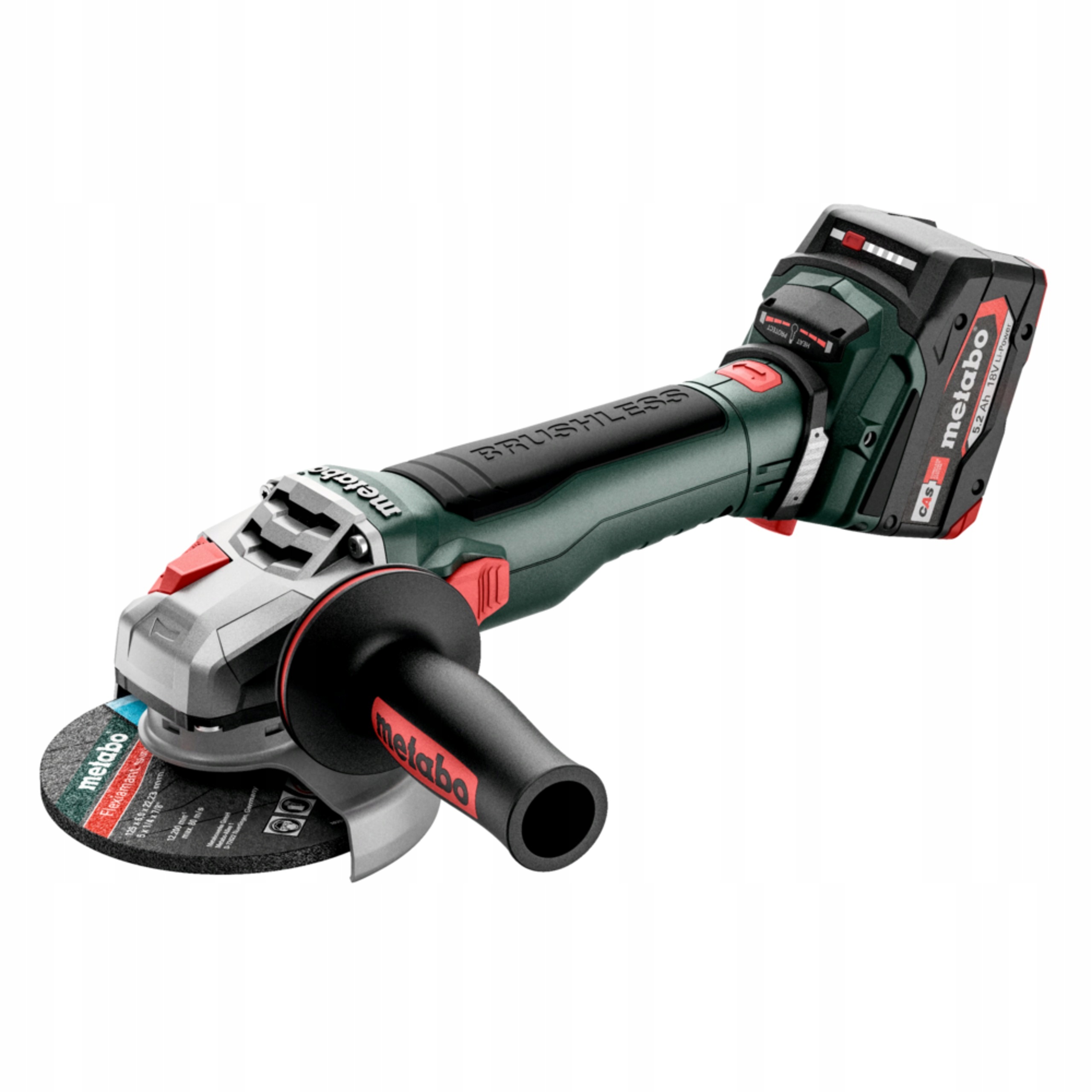 Szlifierka Kątowa Akumulatorowa Metabo WB 18 LT BL 11-125 Quick 18V 2x5.2Ah | 613054650 | 4061792206106