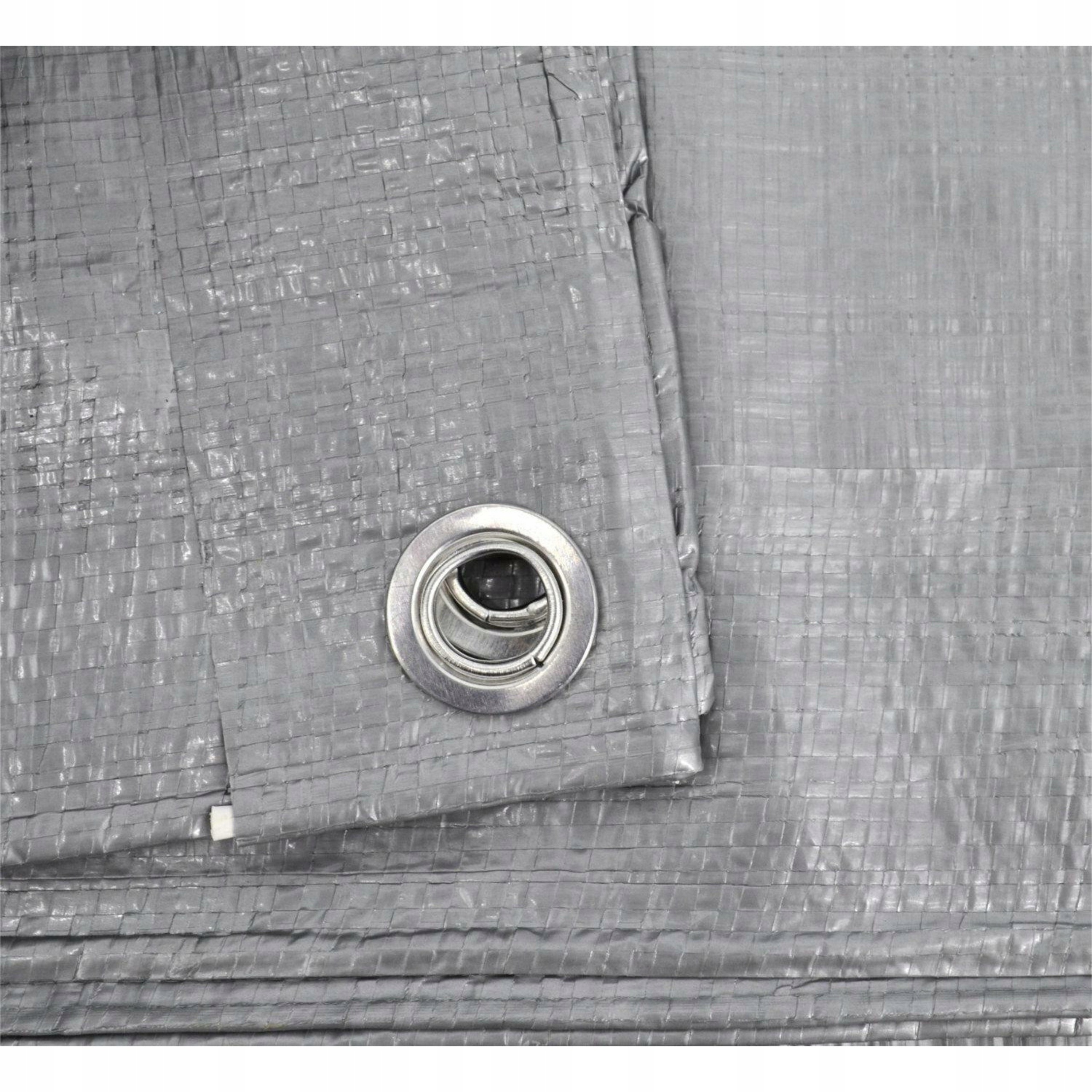Plandeka Srebrna Wzmocniona 20x20m 120g/m2 UV Oczka Gruba AW68082 | AW68082 | 5903678609733