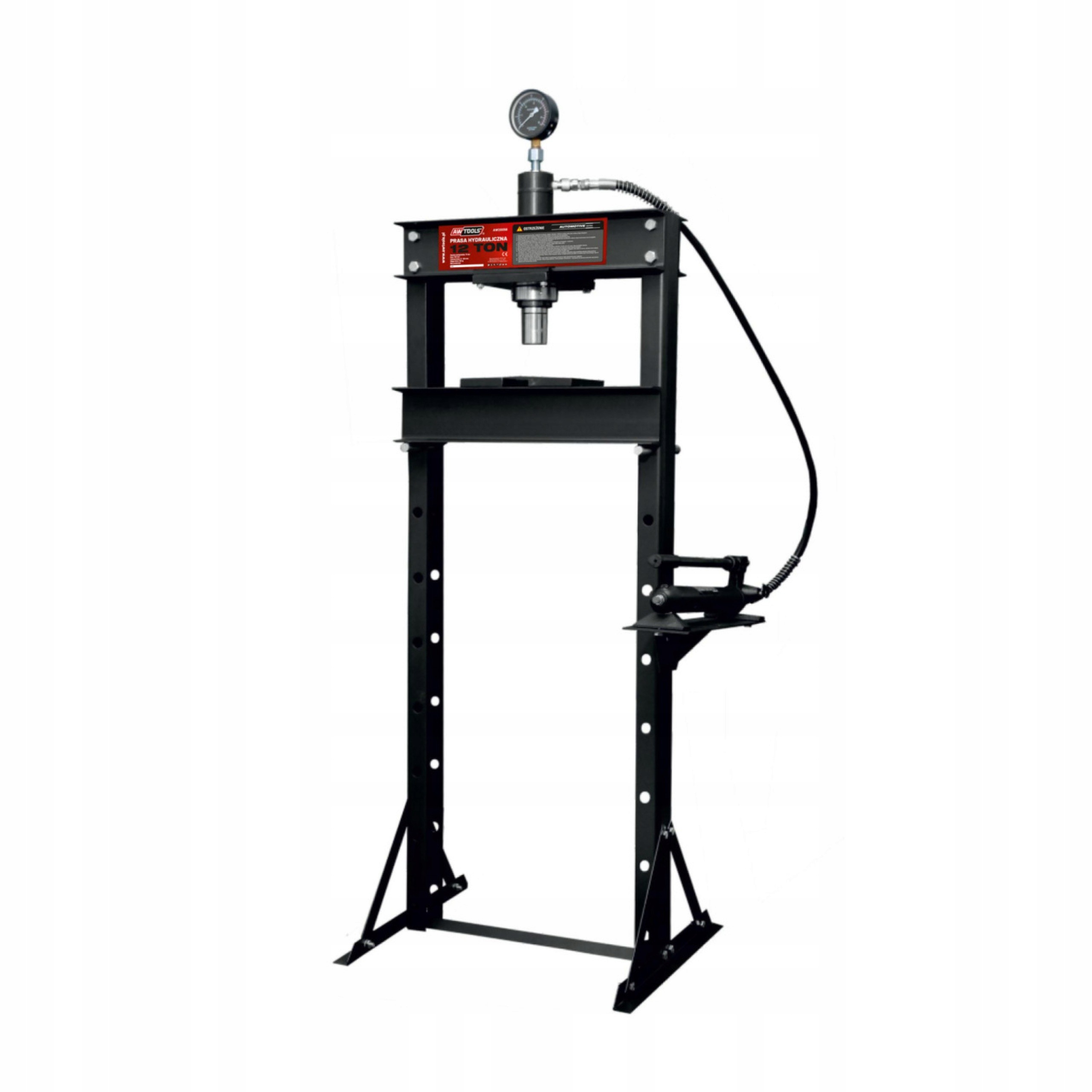 Prasa Hydrauliczna z Manometrem 12T Warsztatowa Podłogowa AWTOOLS AW20056 | AW20056 | 5903041032137