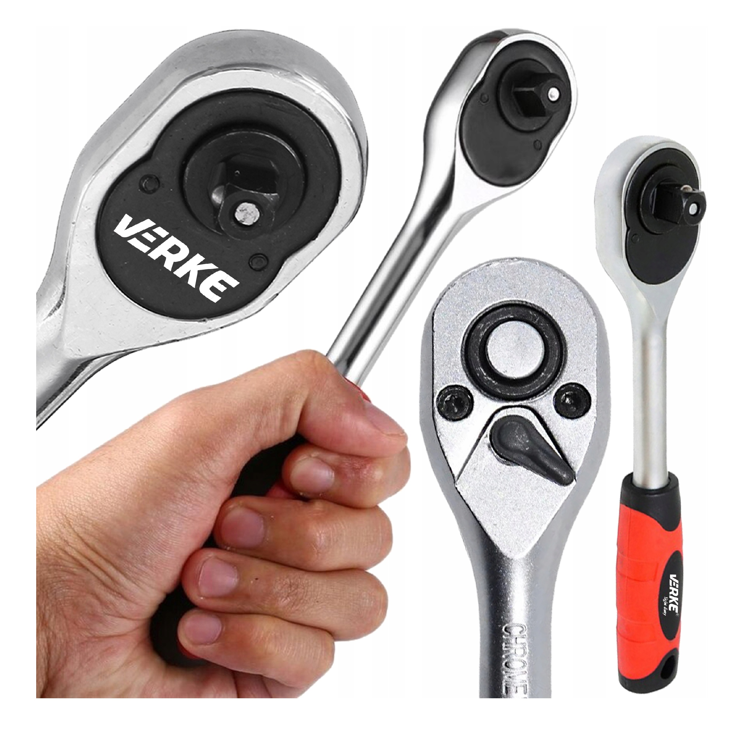 GRZECHOTKA 1/2" CALA TRESZCZOTKA CRV POKRĘTŁO NA KLUCZ NASADOWY MOCNA | V39155 | 5902963495242