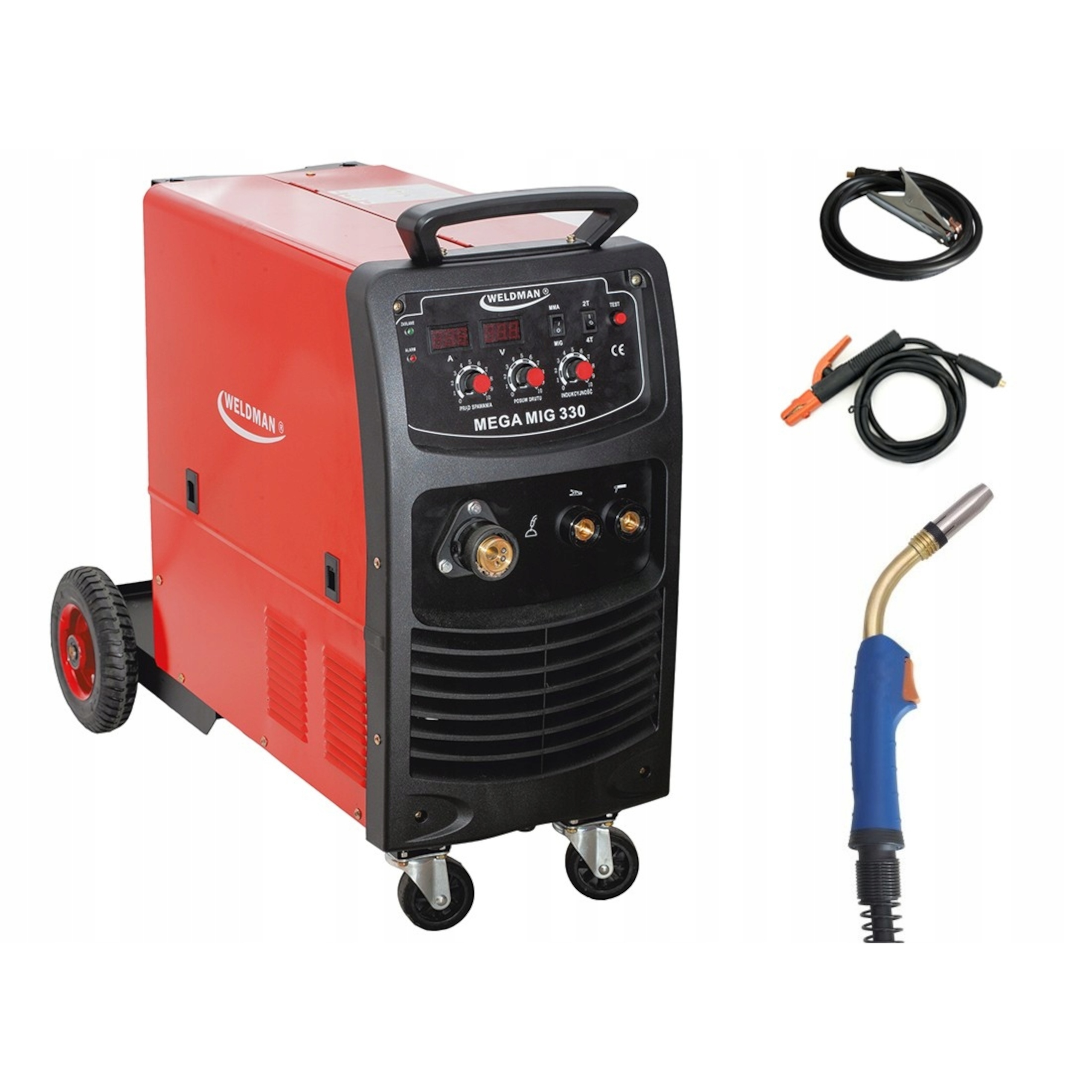 Półautomat Spawalniczy Spawarka Weldman MEGA MIG 330 4x4 MIG MMA 400V 330A | 103117 | 5902701750923