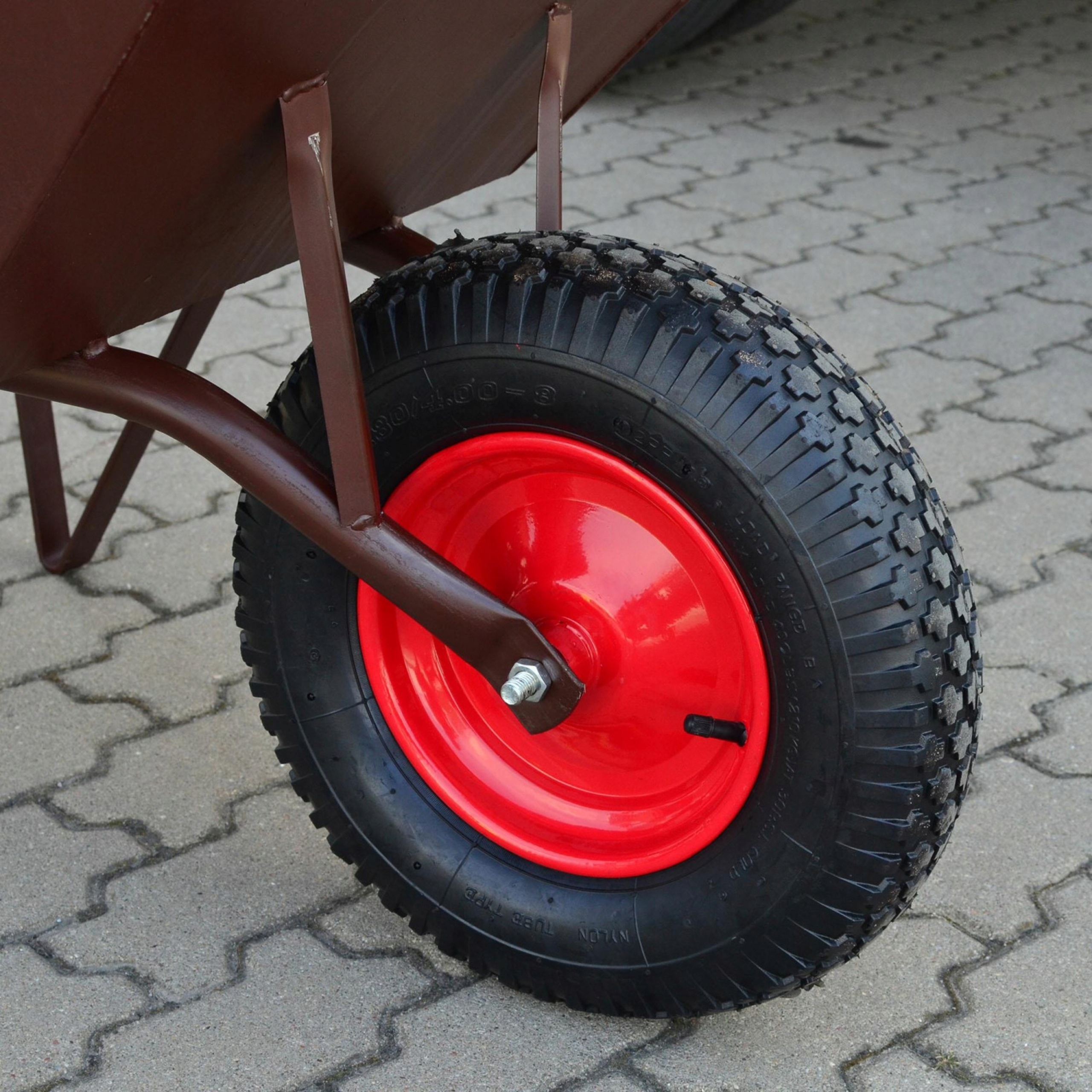 Taczka Budowlana Głęboka 85L Blacha 2.0mm 250kg Koło Pompowane AW00034 | AW00034 | 5903678612238