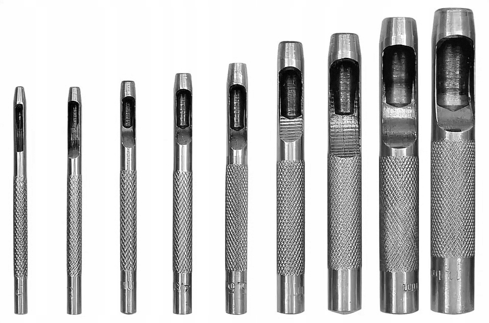 PRZEBIJAKI DO SKÓRY GUMY DZIURKACZ WYCINAK ZESTAW PRZEBIJAKÓW 2,5-10 mm 9el | V87009 | 5901632480145