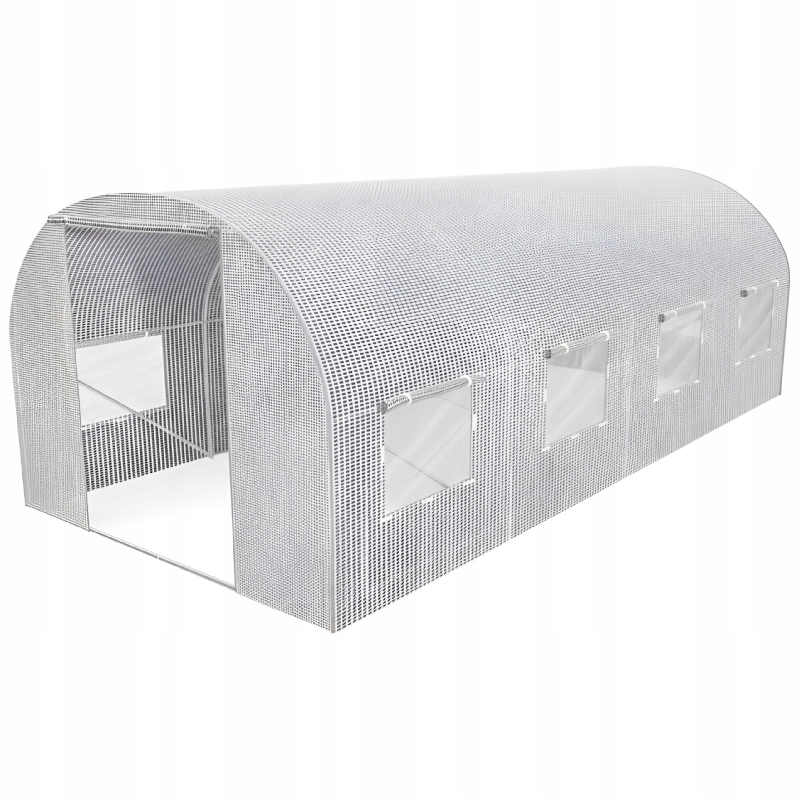 Tunel Ogrodowy Szklarnia Foliowa 3x4.5x2m Biała UV4 Moskitiery AW67625 | AW67625 | 5903678632687