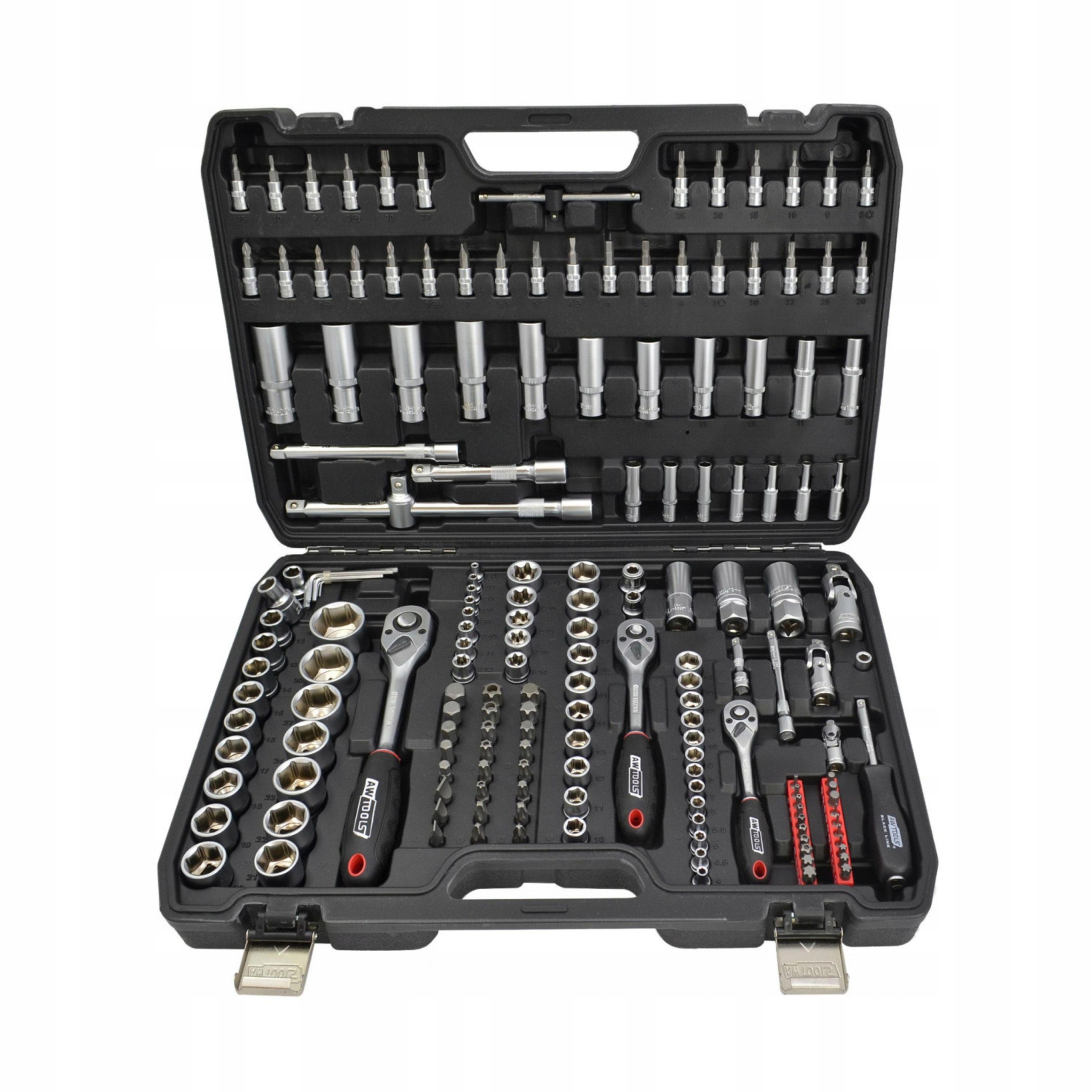 Zestaw Kluczy Nasadowych 173el 1/2 3/8 1/4 CrV Walizka AWTOOLS AW39173BL | AW39173BL | 5903041034551