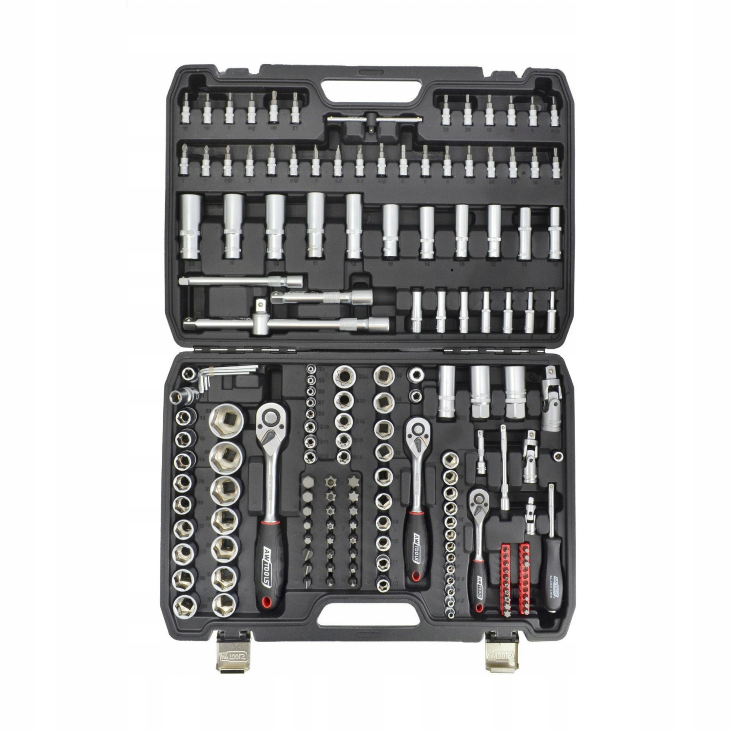 Zestaw Kluczy Nasadowych 173el 1/2 3/8 1/4 CrV Walizka AWTOOLS AW39173BL | AW39173BL | 5903041034551