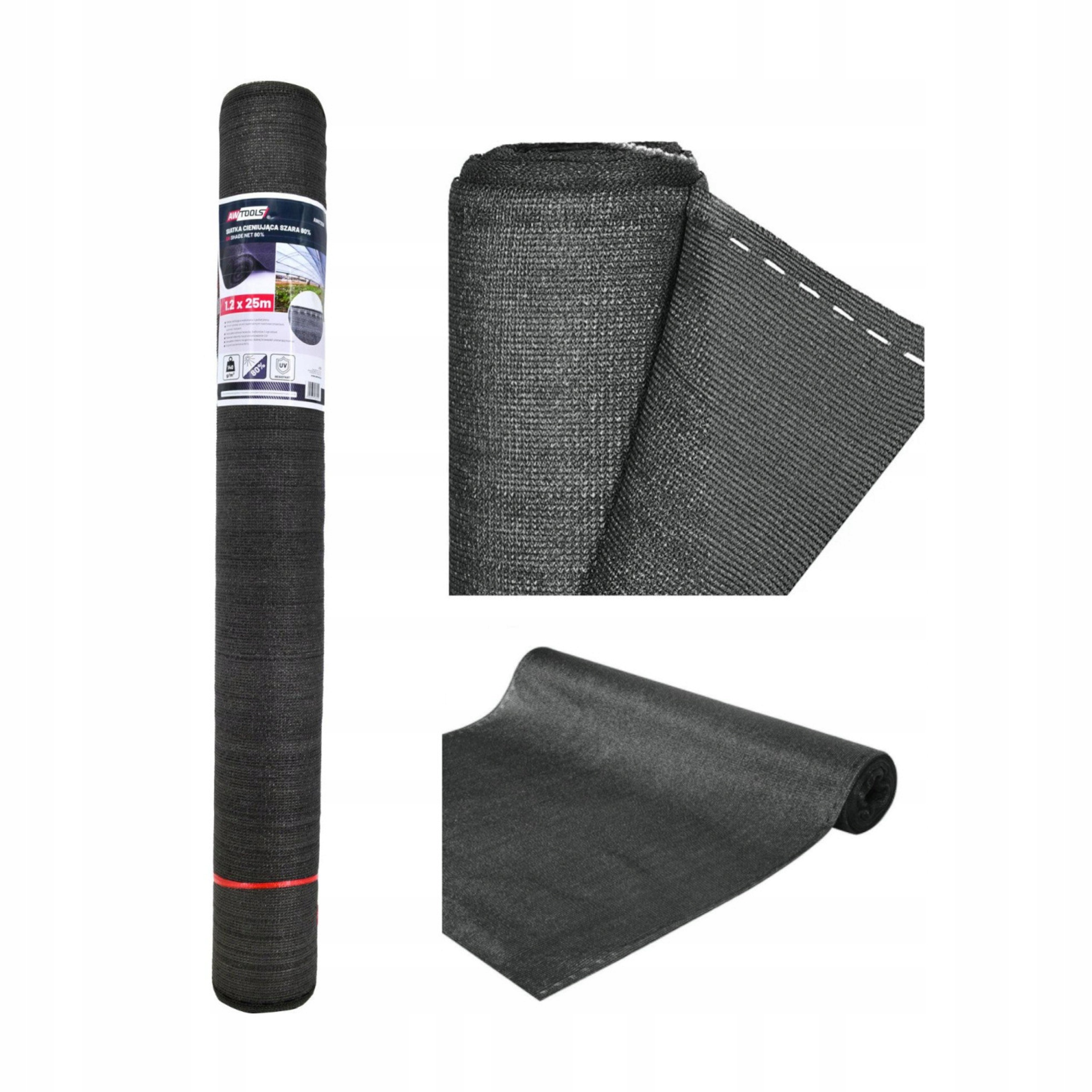 Siatka Cieniująca 180g 1,5x50m Szara UV 90% Osłonowa Ogrodzeniowa AWTOOLS | AW67282 | 5903678608156