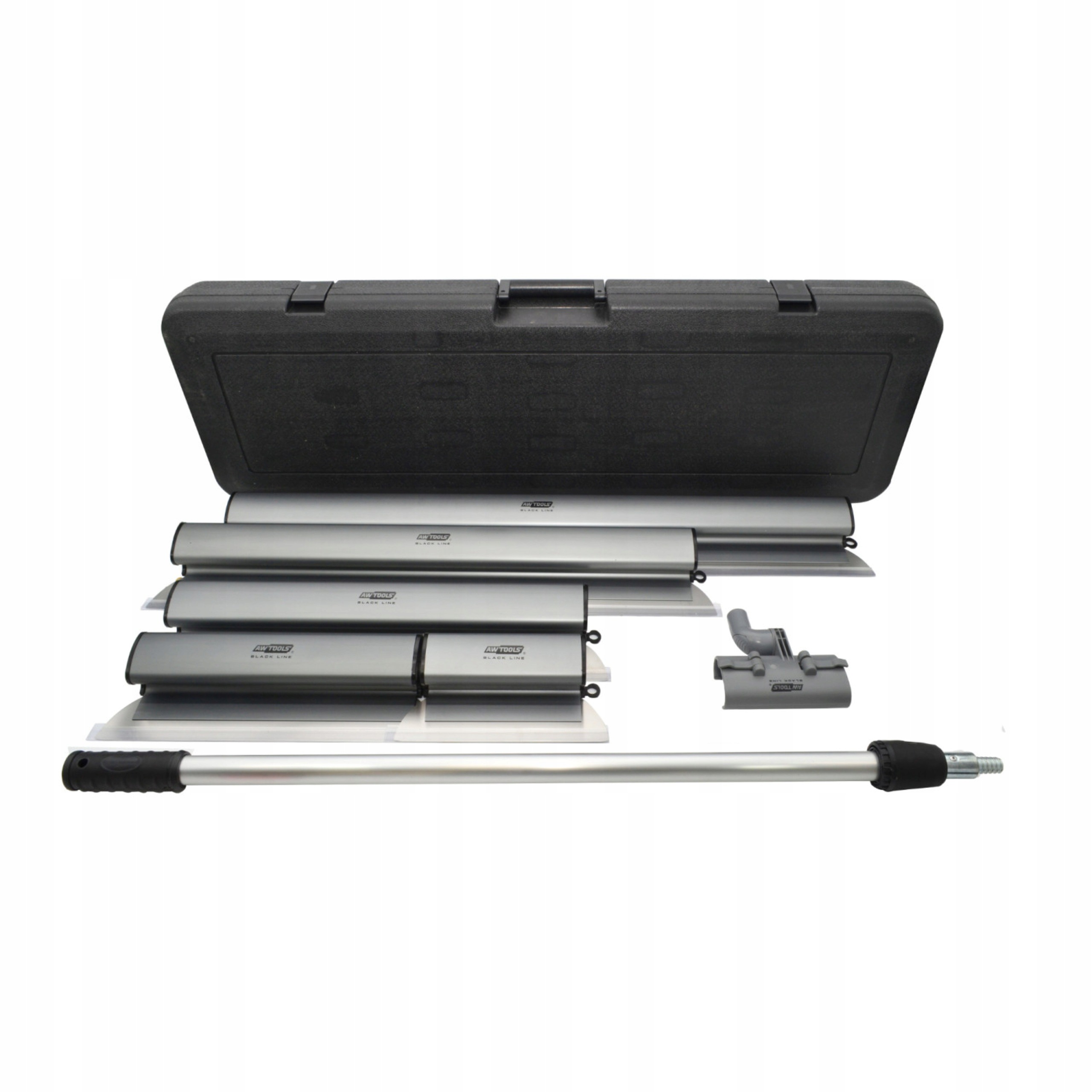 Szpachle do Gładzi Zestaw 7el. Walizka Kij AWTOOLS AW28210BL Black Line | AW28210BL | 5903678635367