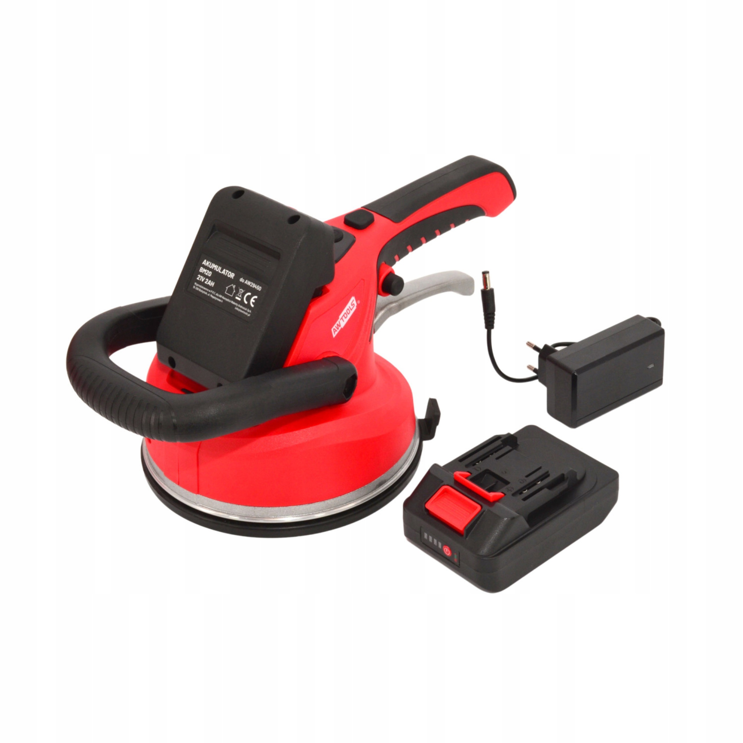Przyssawka Wibrująca do Płytek 21V 2 x 2.0Ah 50kg AWTOOLS AW29450 Walizka | AW29450 | 5903678634964