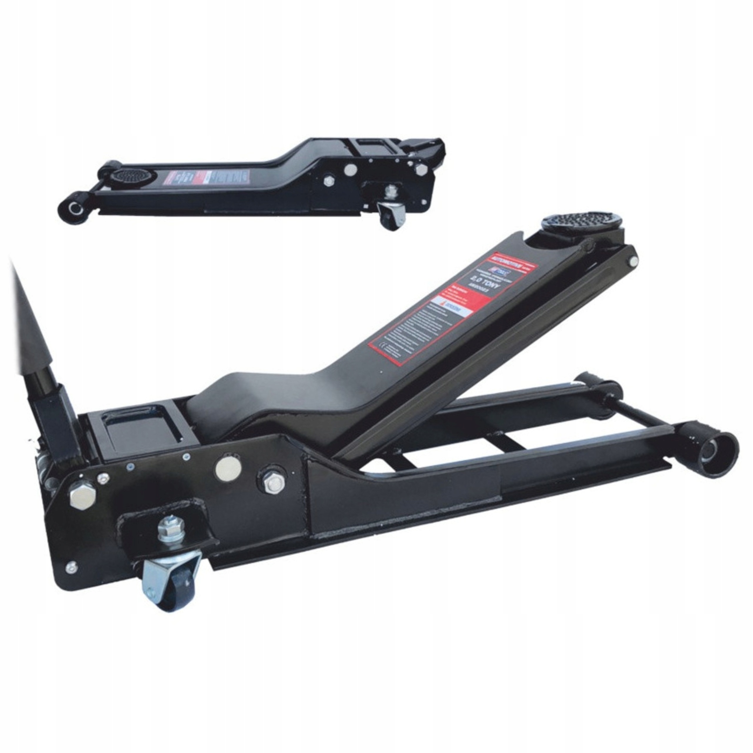 Podnośnik Hydrauliczny Żaba Niskoprofilowy 2T 70-610mm 2Tłoki AW20023 | AW20023 | 5903041032151