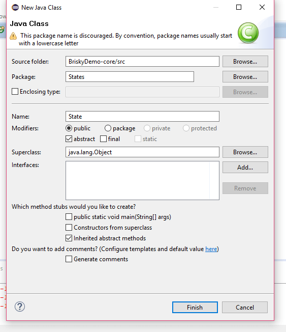 Create Abstract Class
