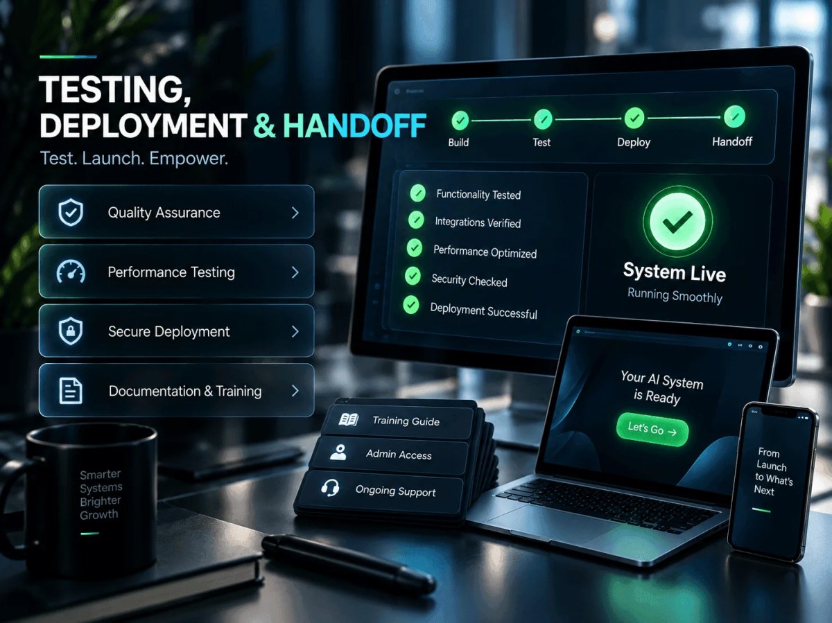 Our Services 41 Testing, Deployment & Handoff