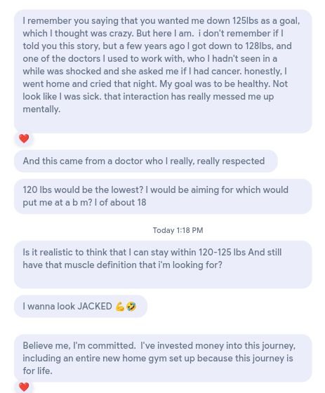 Screenshot of a Verto client sharing a weekly win