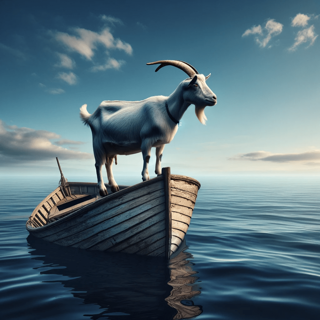sinking goat