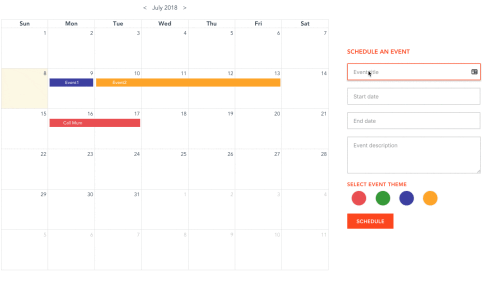 Html5 Javascript Events Calendar Control Html5 Javascript Scheduler - Best Light Photos in HD