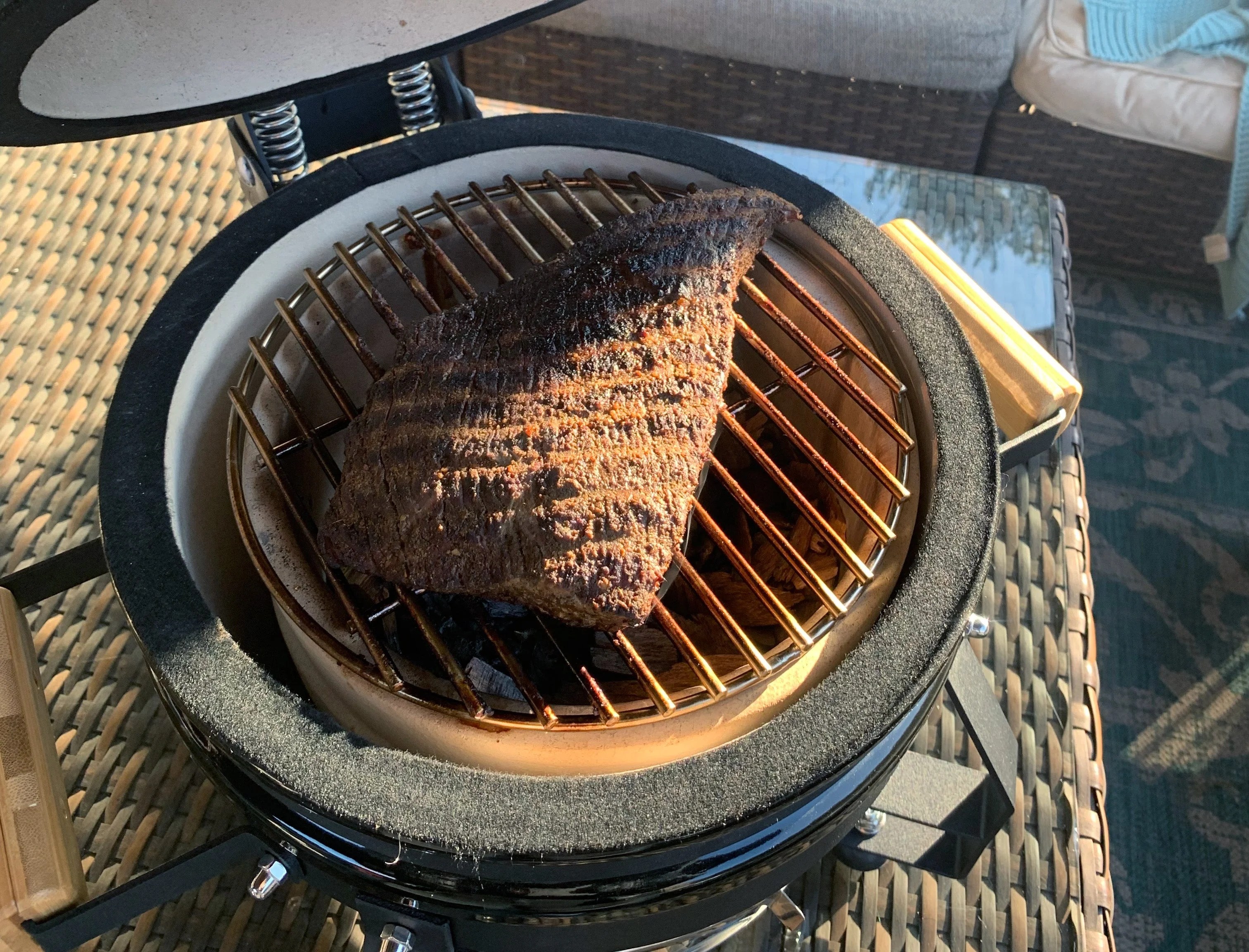 Smoking Brisket On A Kamado Grill Step By Step