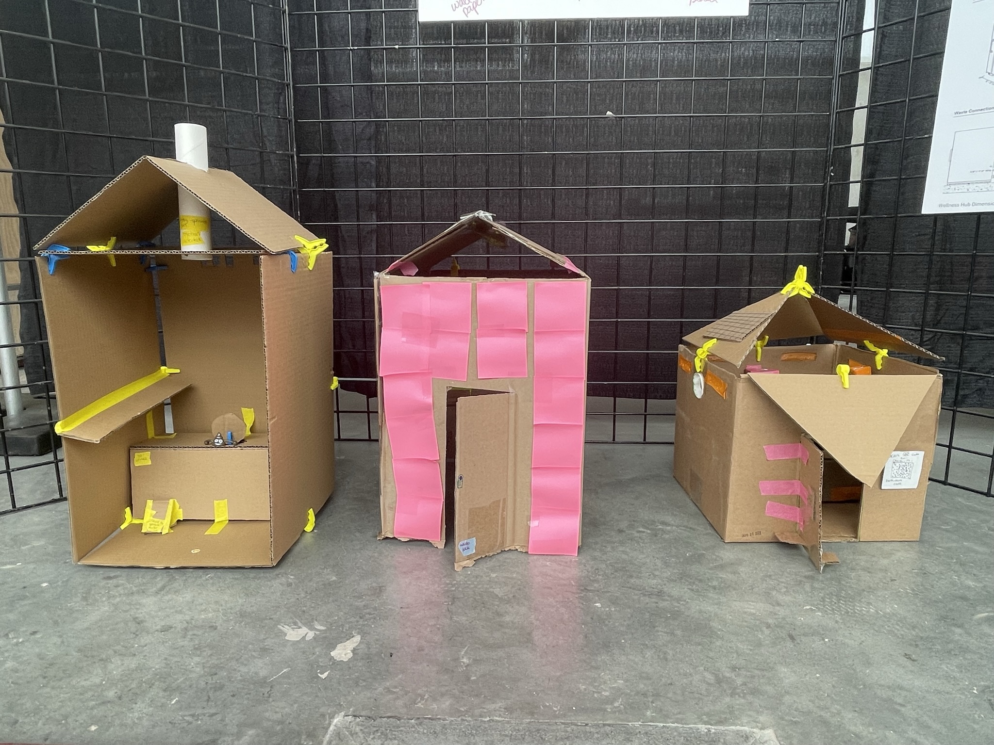 Cardboard boxes to make small porta-potties