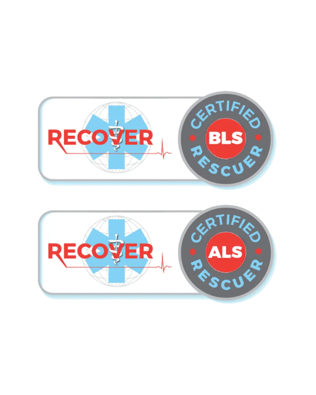 RECOVER ALS and BLS certification logos.